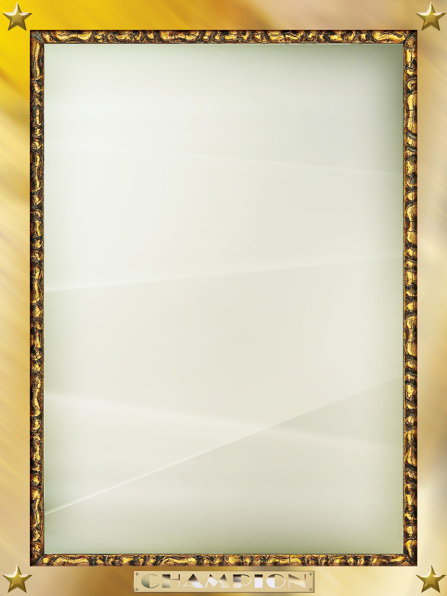 Champion frame concept with gold-starred frame