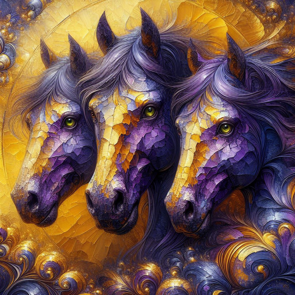 Gilded Horses III