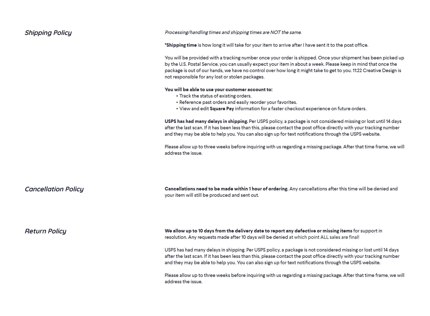 Policy Writing