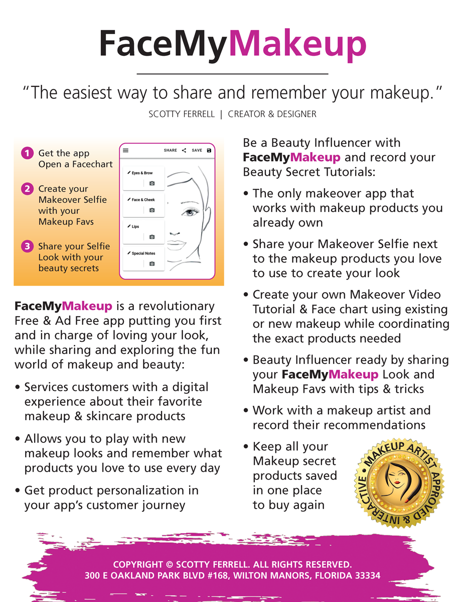 Face My Makeup flyer (back)