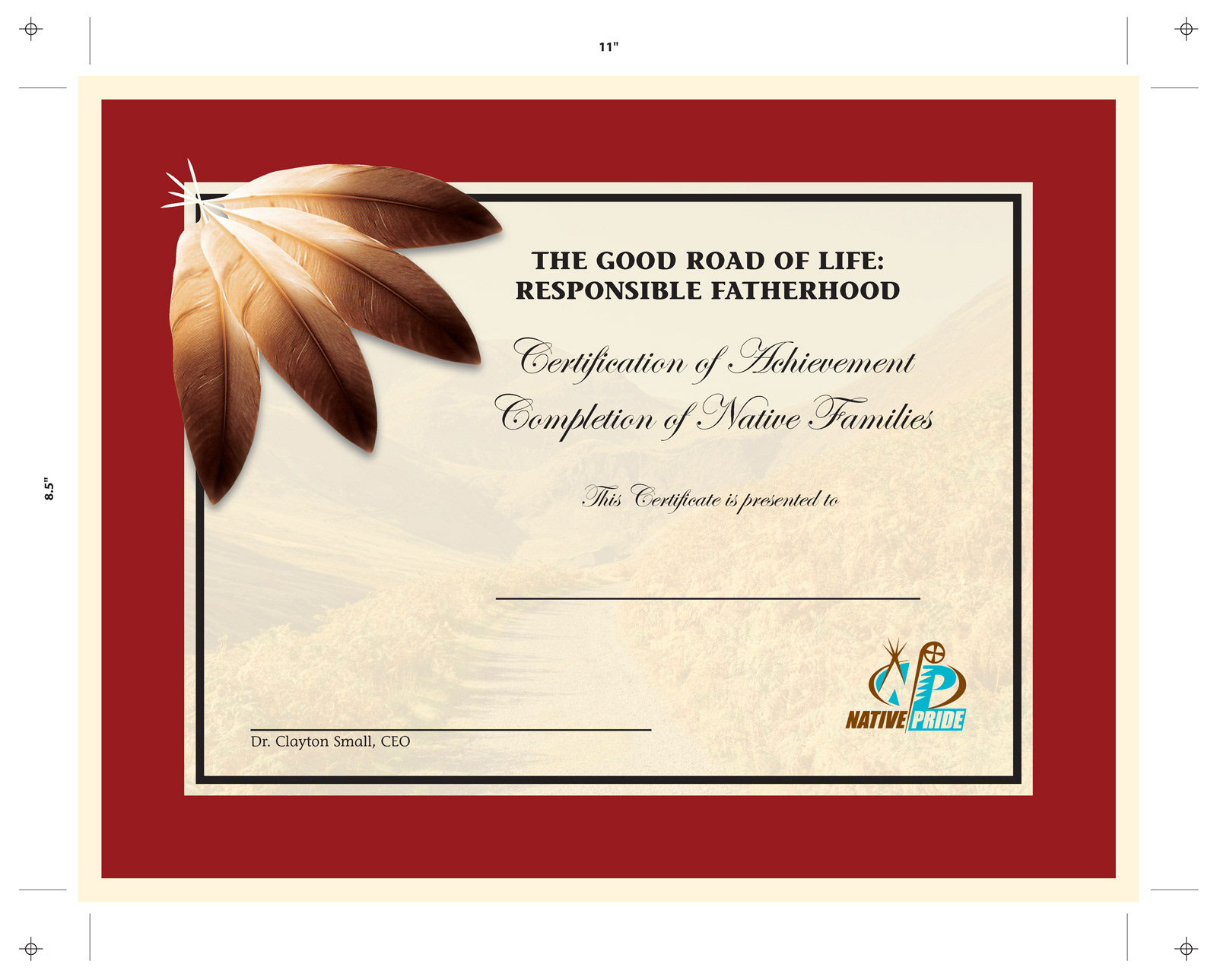 Native Pride Certificate