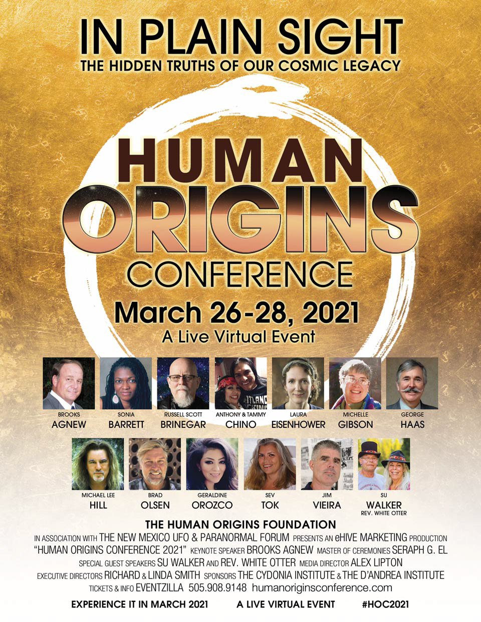 Event poster for Human Origins Conference 2021