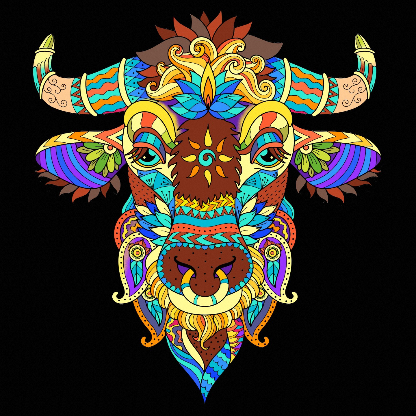 "Divine Bovine" PENUP digital illustration (2022)