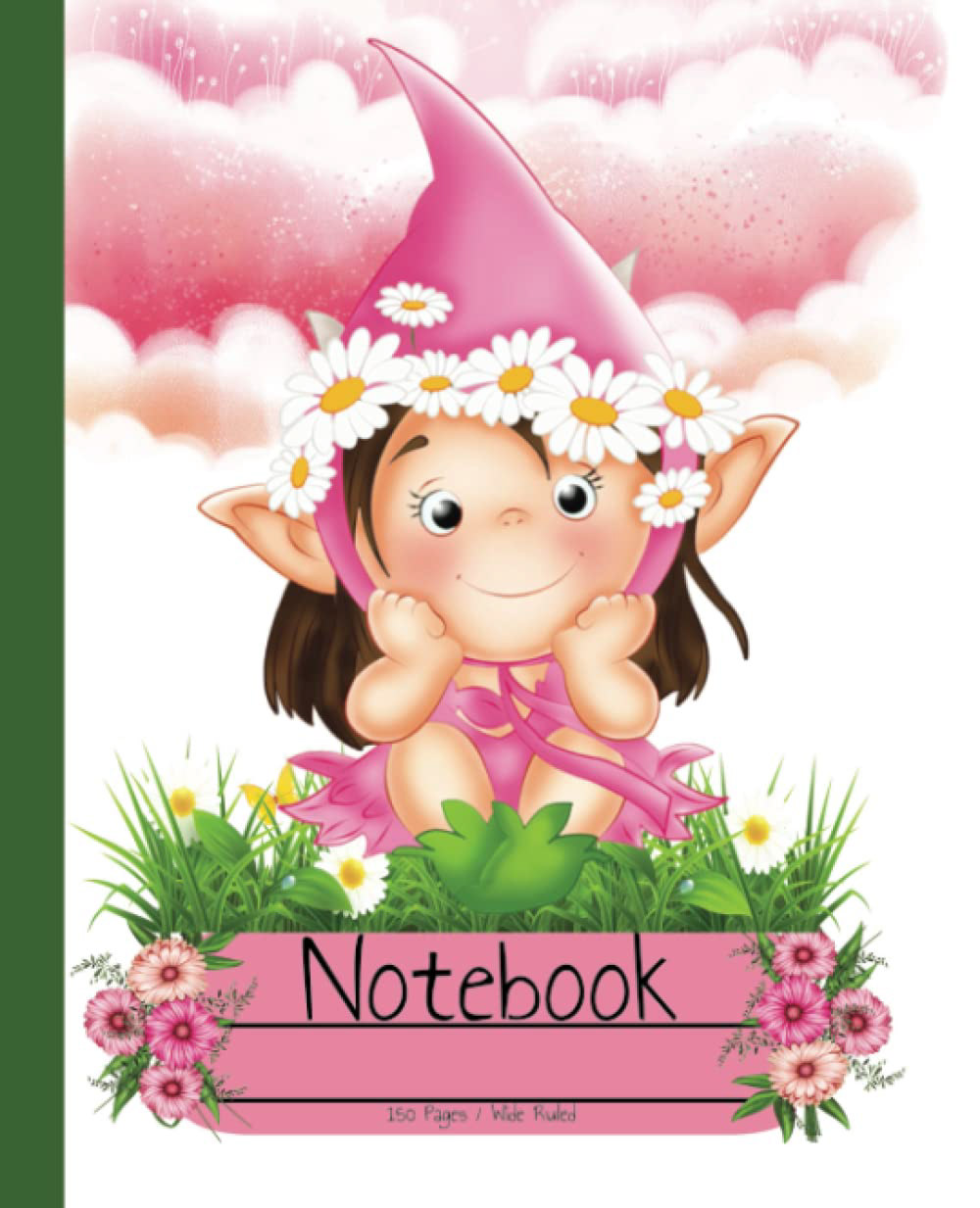 Adorably Cute Pink Baby Gnome Notebook