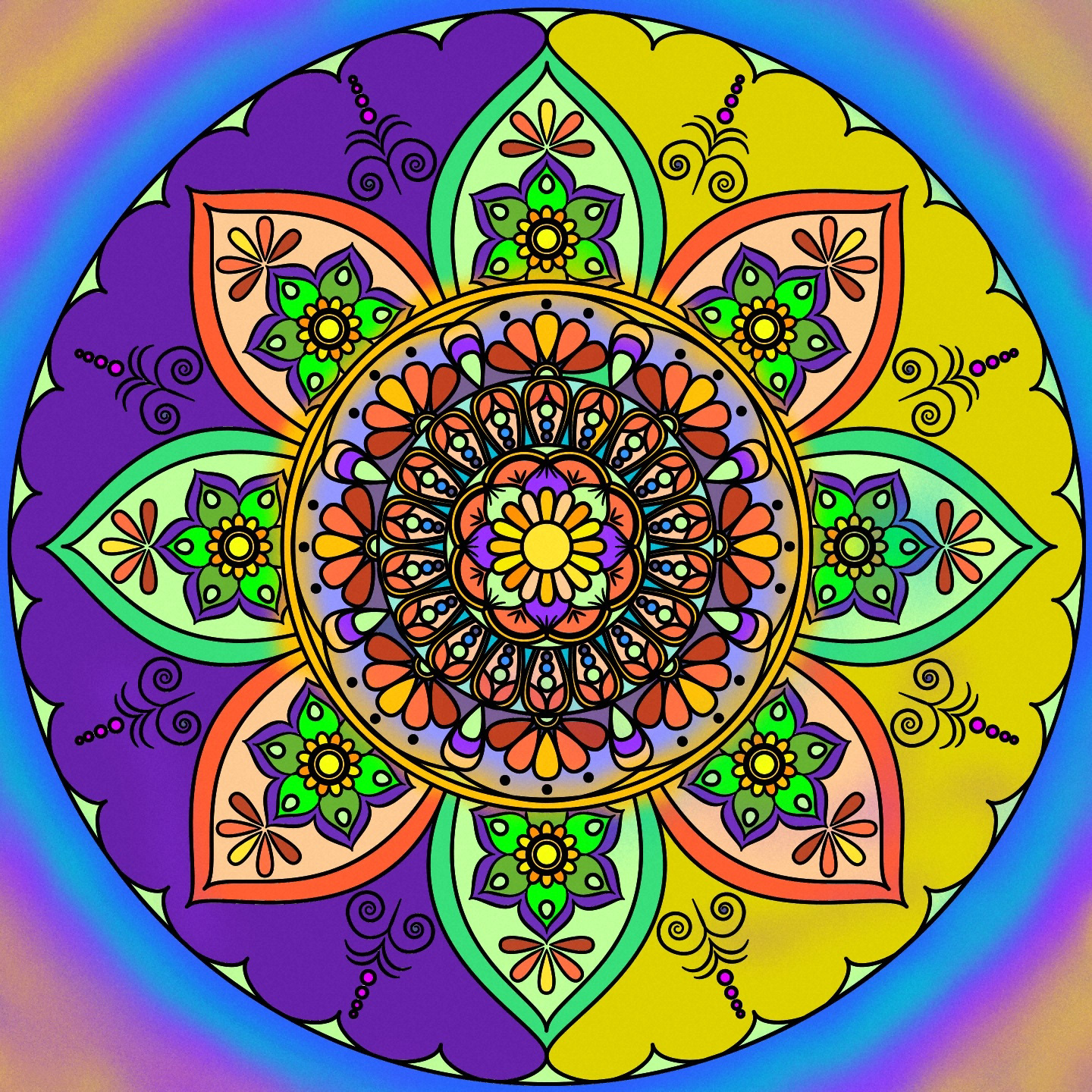 "Mandala Mojo" PENUP digital illustration (2022)