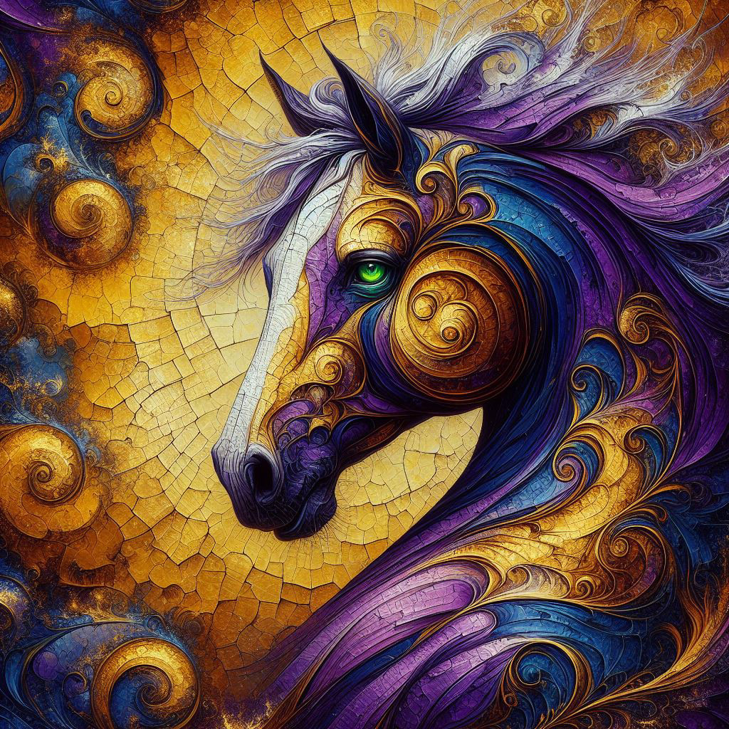 Gilded Horses IV