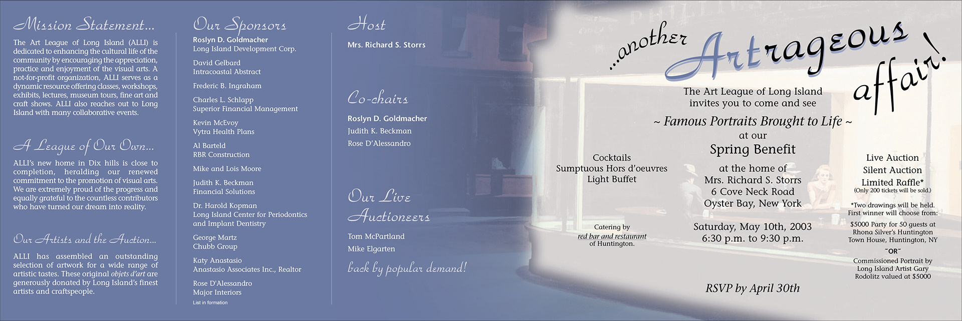 Artrageous 2003 Invitation (inside)