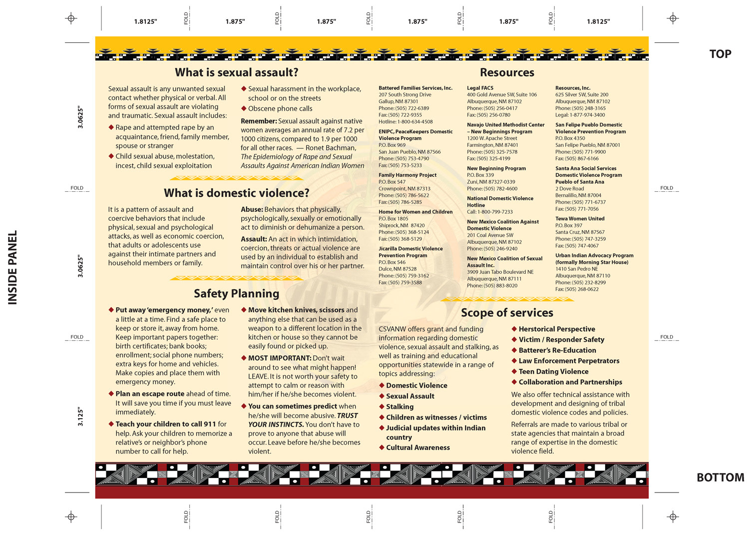 Pocket Brochure (inside)