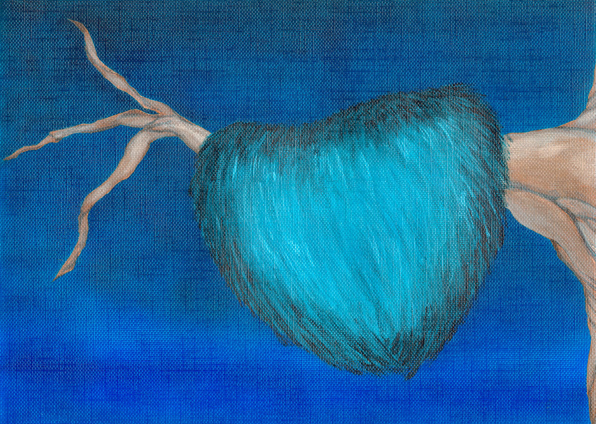 Strange alien creature, acrylic art / Where Heavens Meet