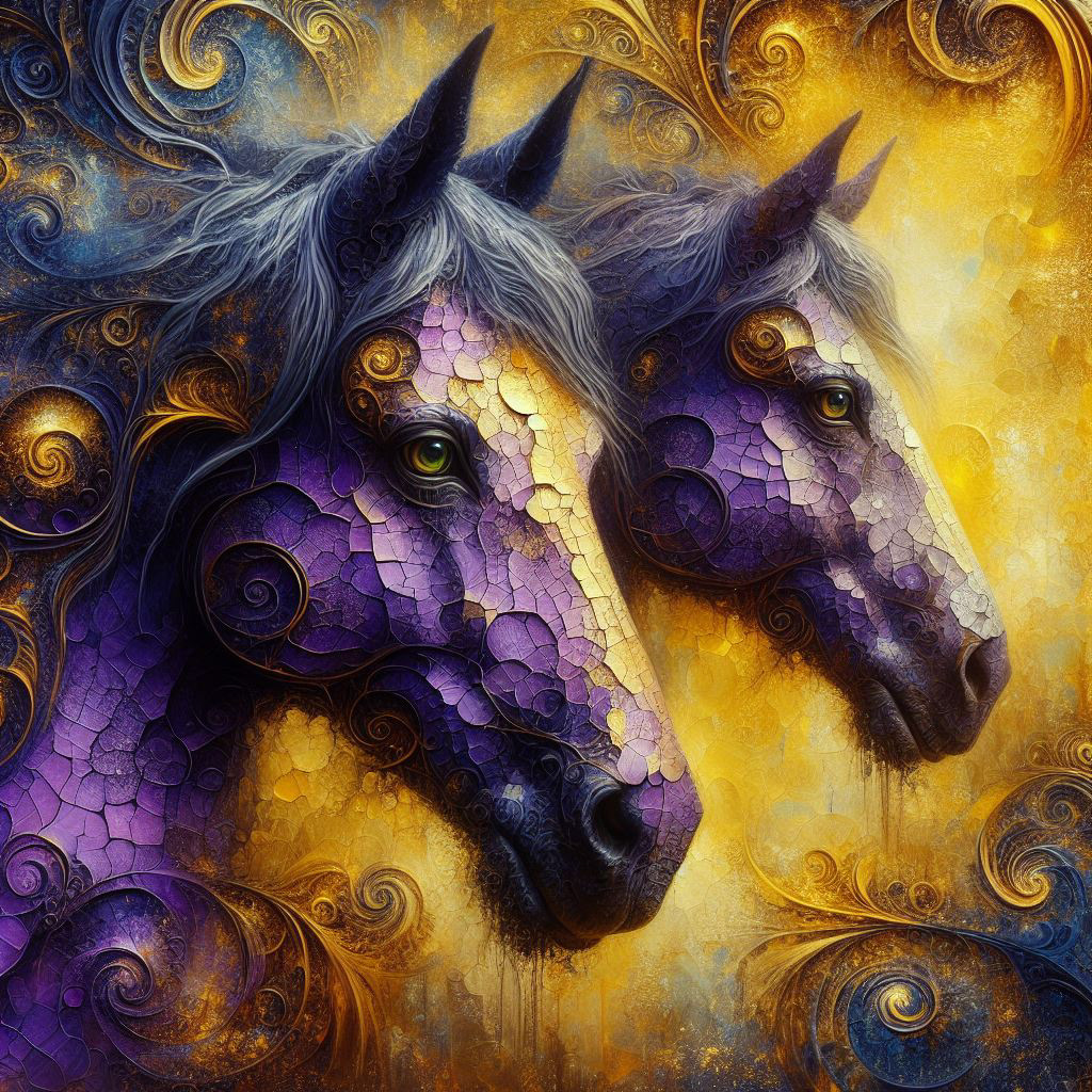 Gilded Horses I