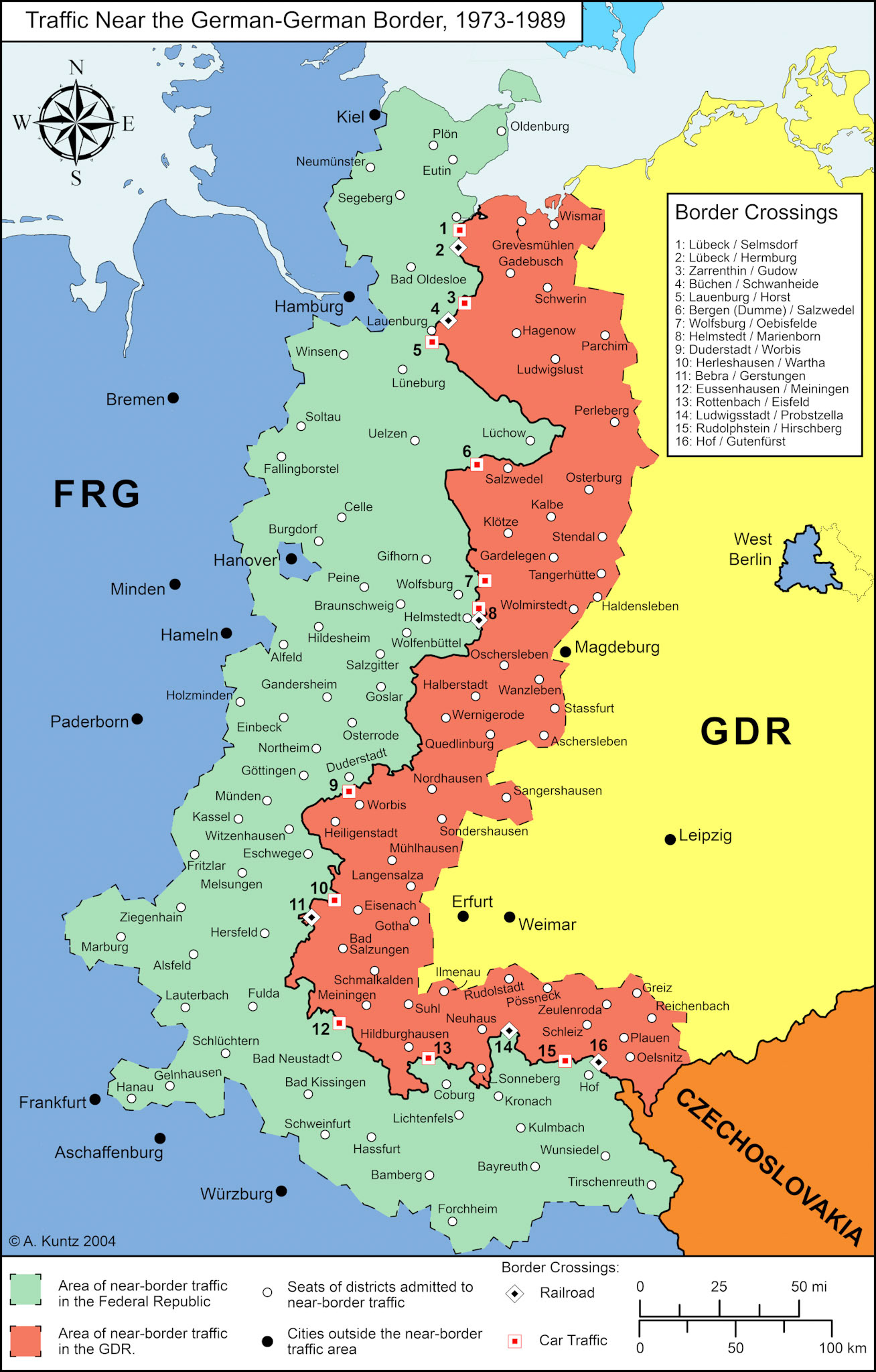 Border Traffic Between East and West Germany