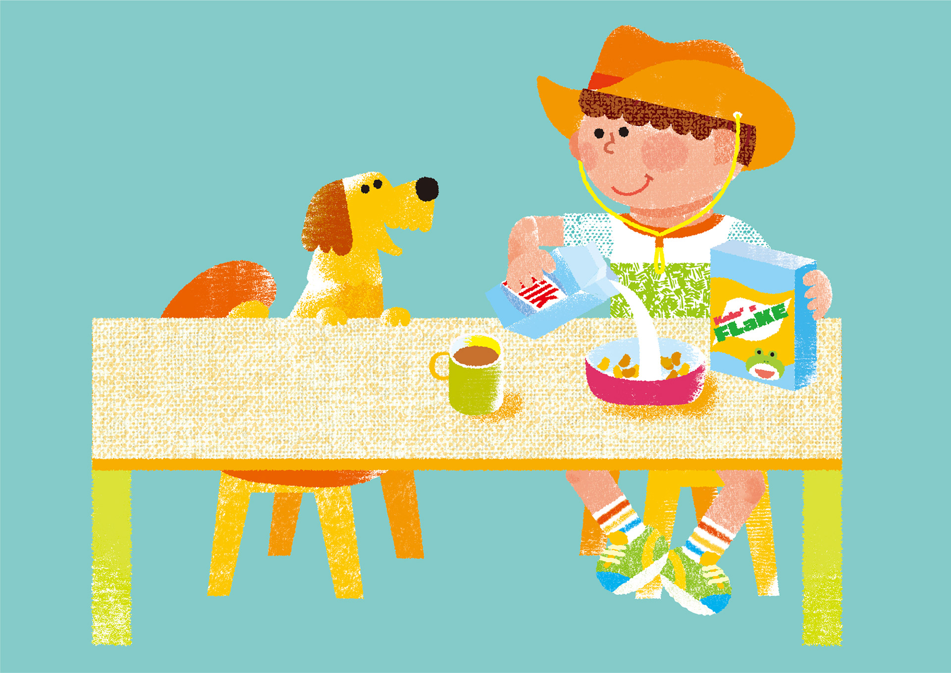 子ども イラスト イラストレーション 犬 子ども部屋