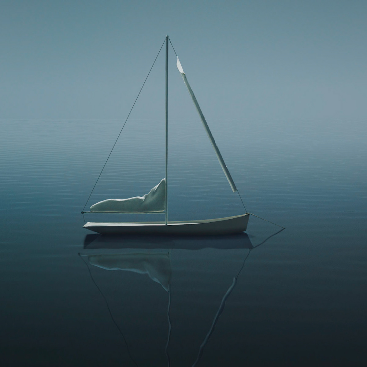 Sailboat at Anchor, Square, sailboat, mark hogan photography