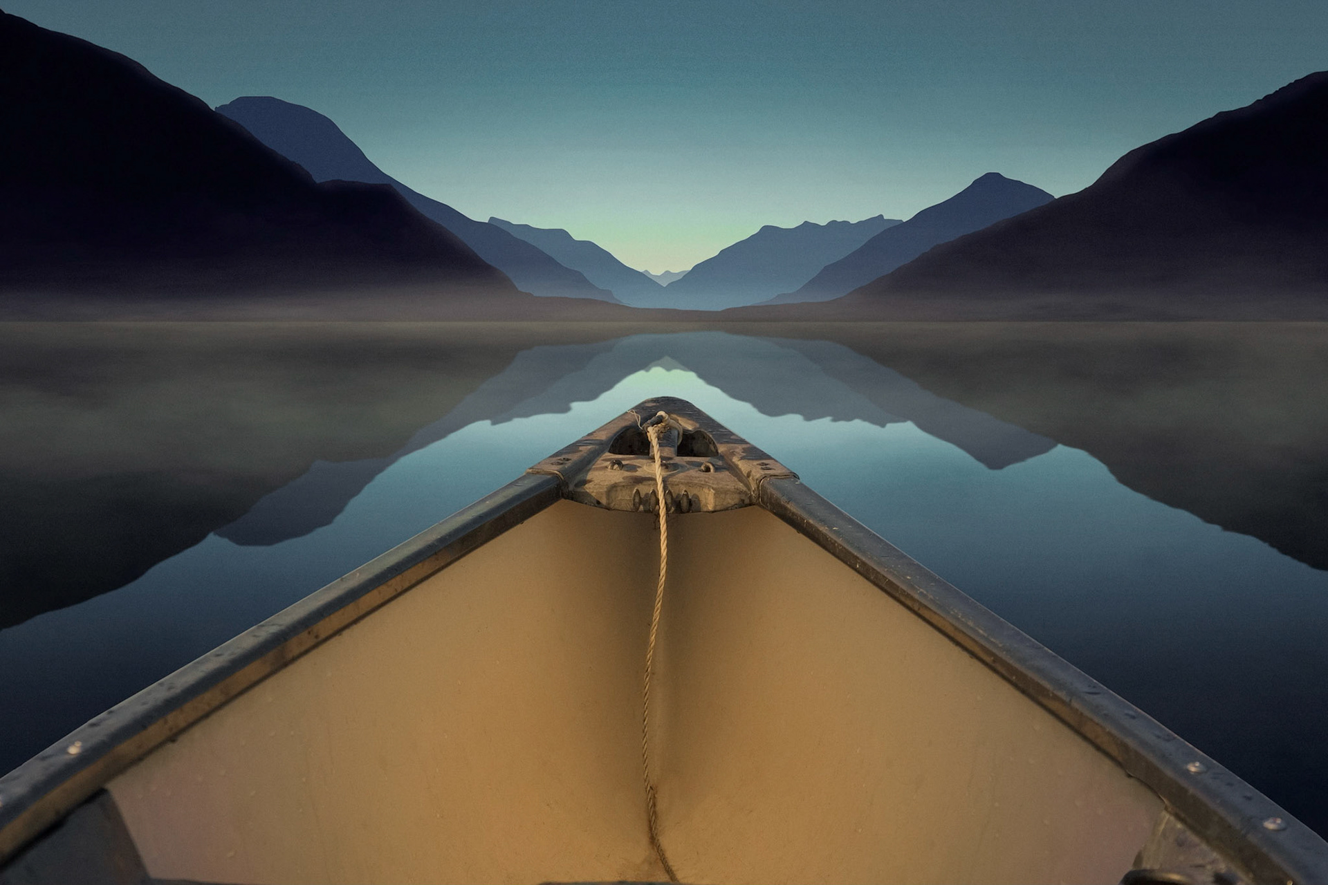canoe, mountain lake, mark hogan photography
