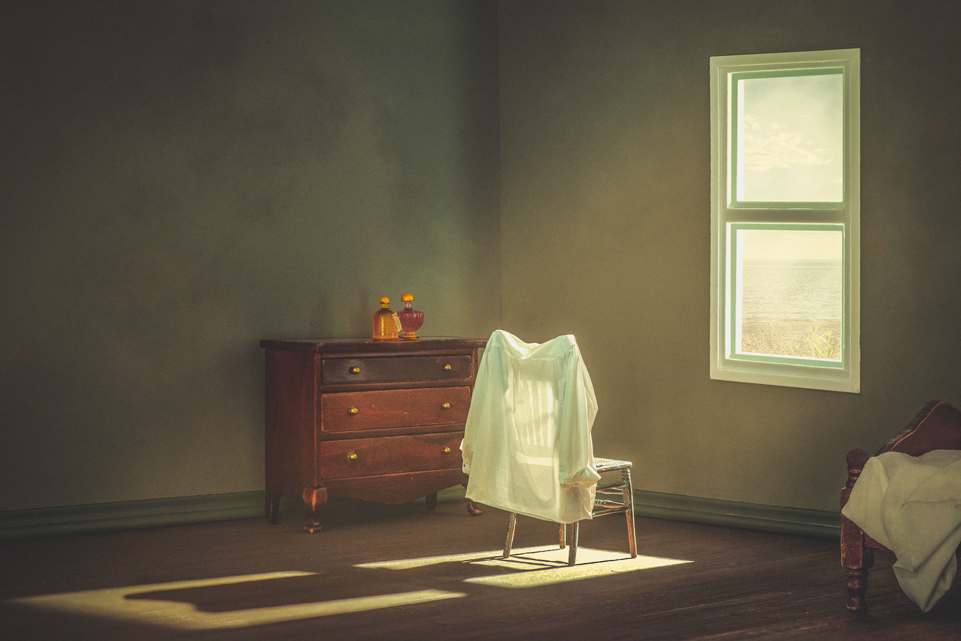 Shirt on a chair by the window, mark hogan photography