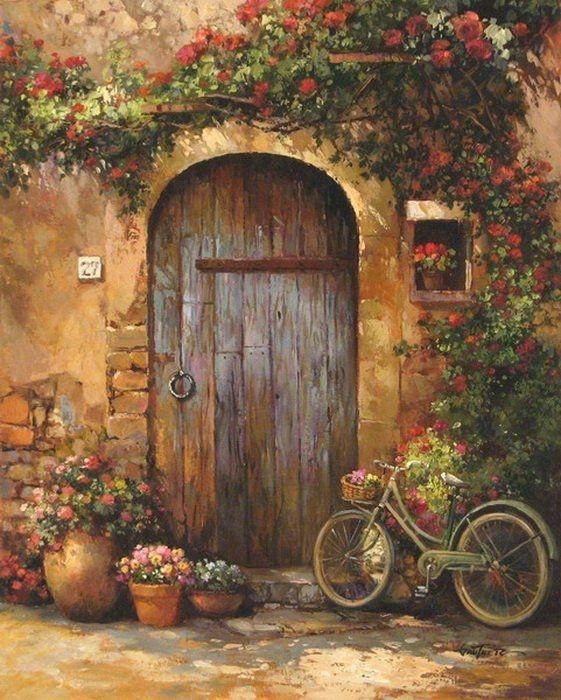 tuscan painted doors