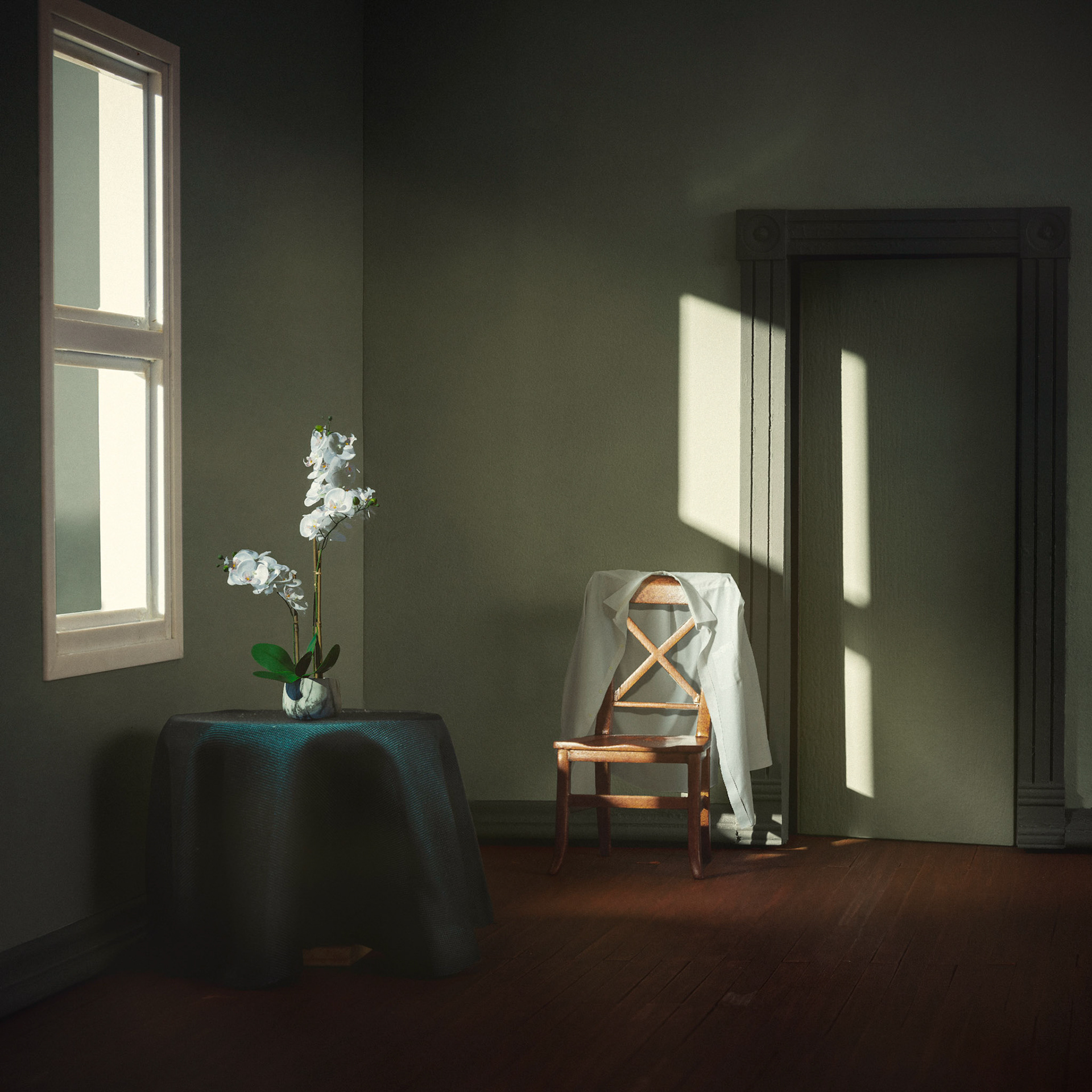 Shirt on Chair with Flowers, mark hogan photography