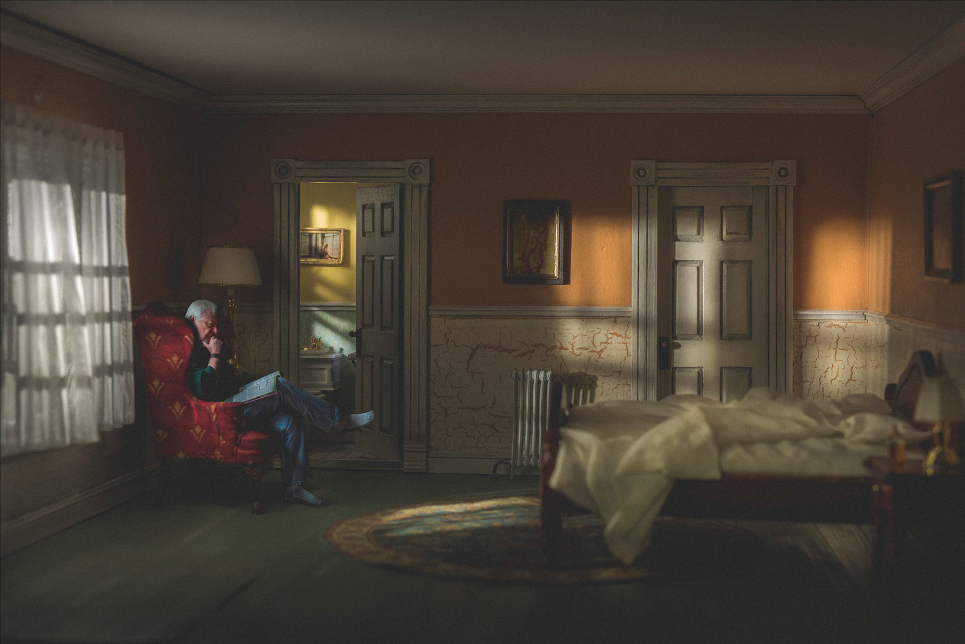 staged man, apartment, mark hogan, photography