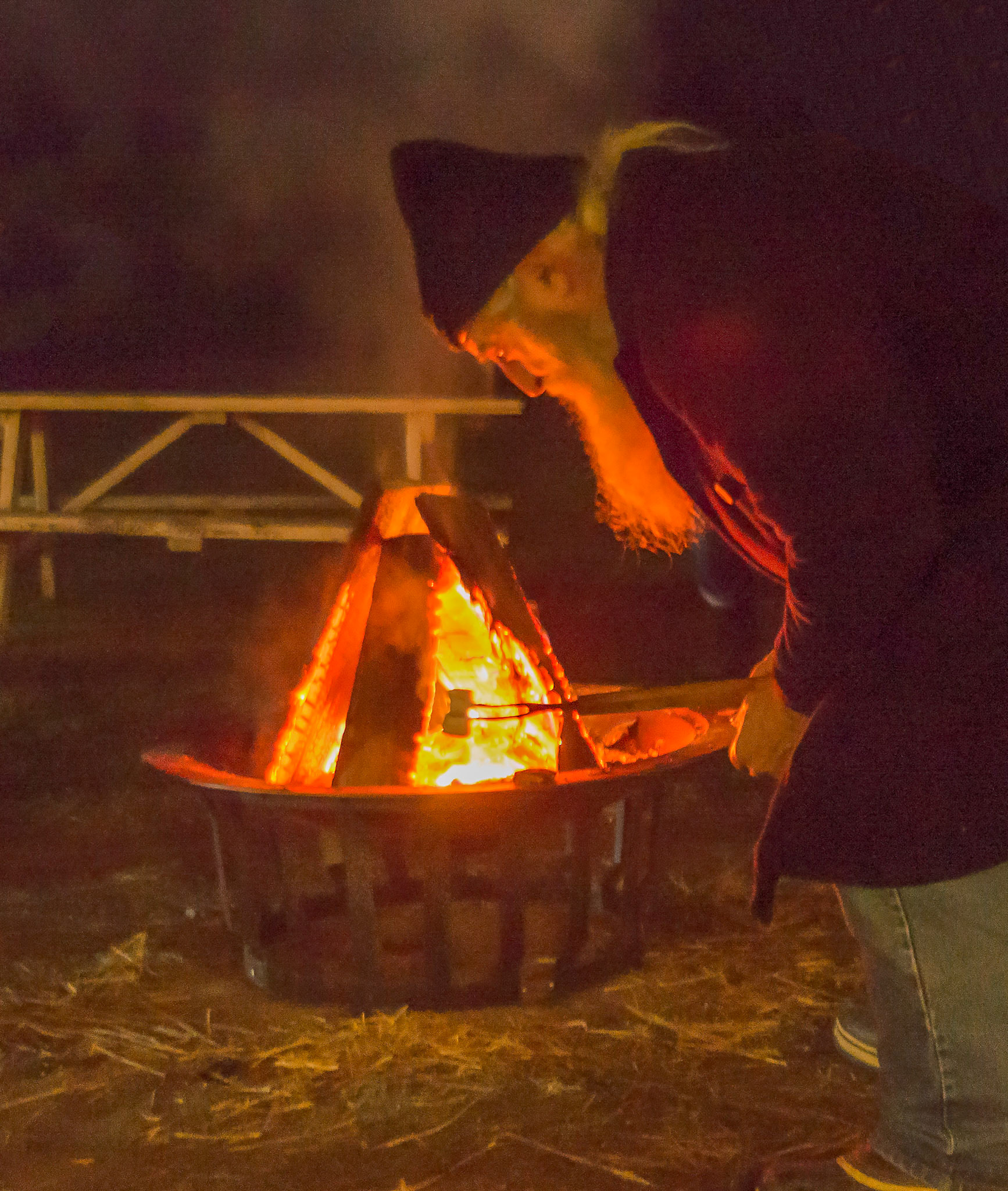 Out at the Cumberland Heritage Museum last night to see the Light Festival we came across this guy making toasted marshmallows for people.
