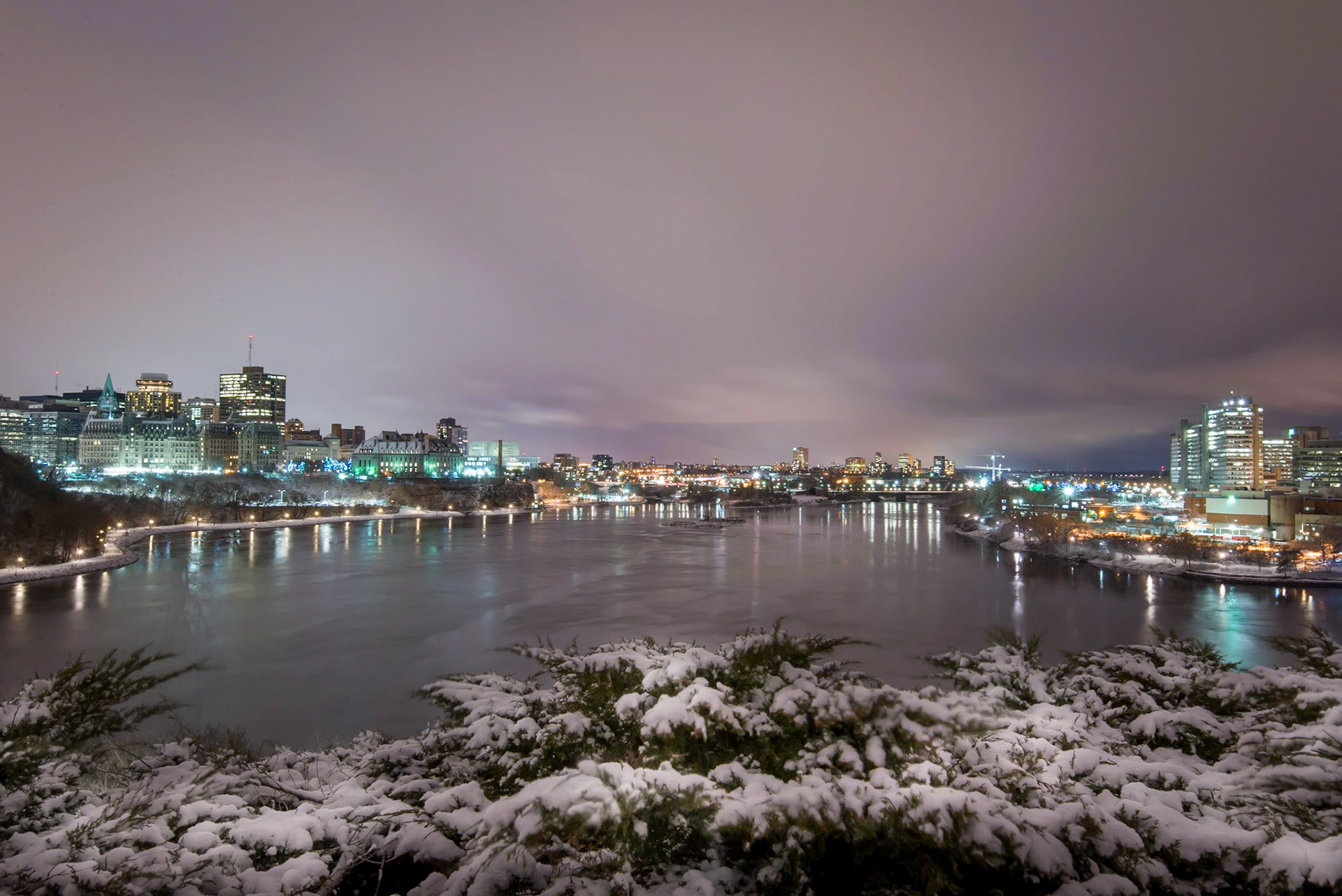 Ottawa skyline looking West from Nepean Point