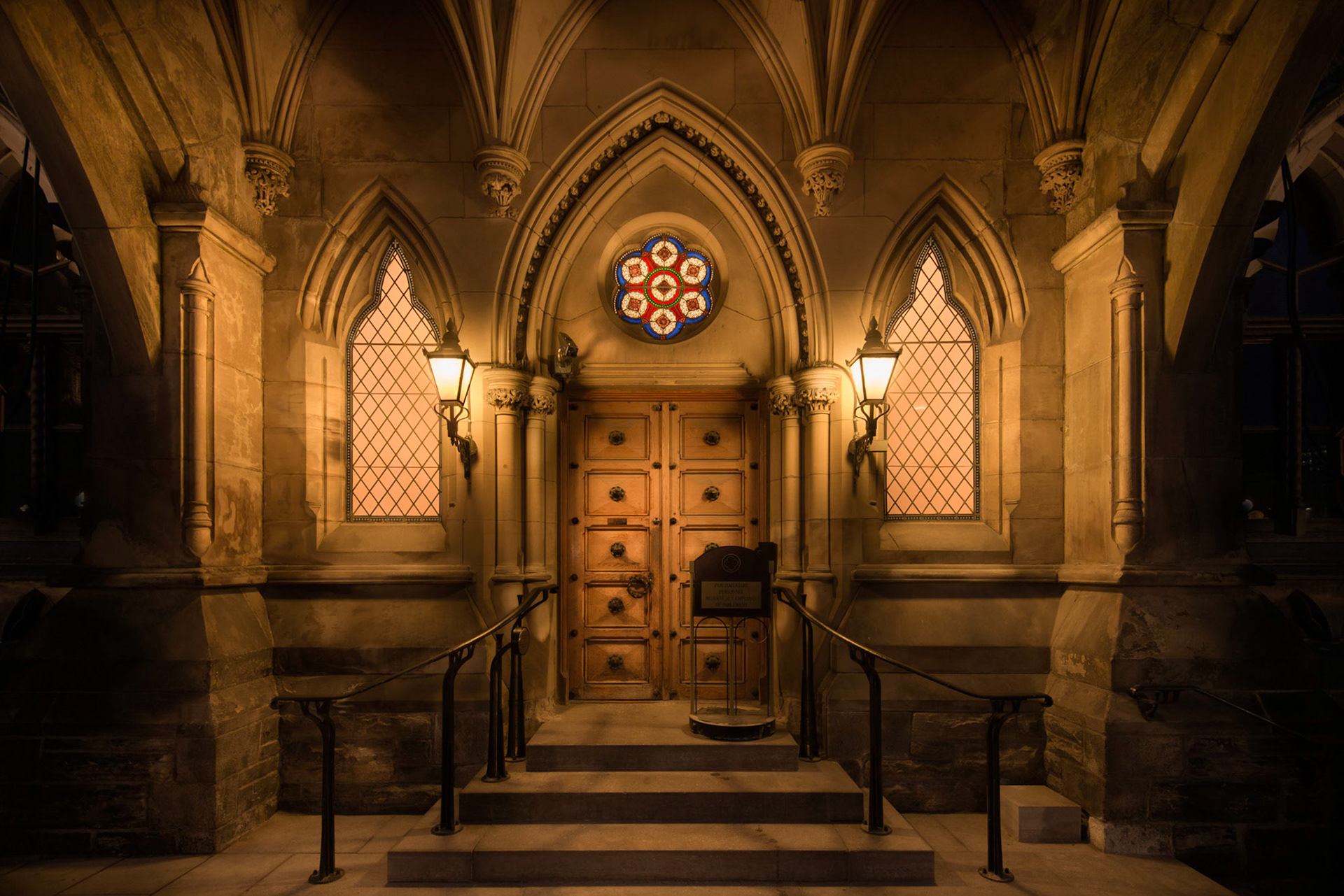 Doorway to an office block at Parliament