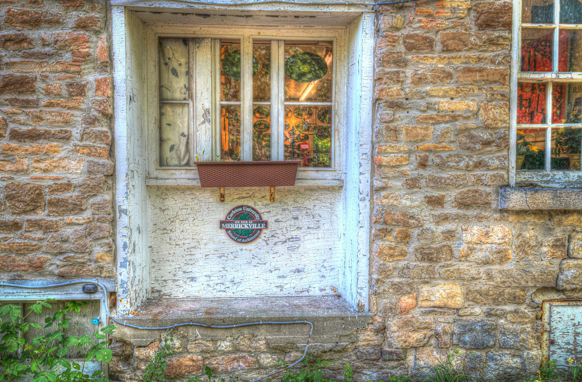 An interesting stone wall and window in Merrickville