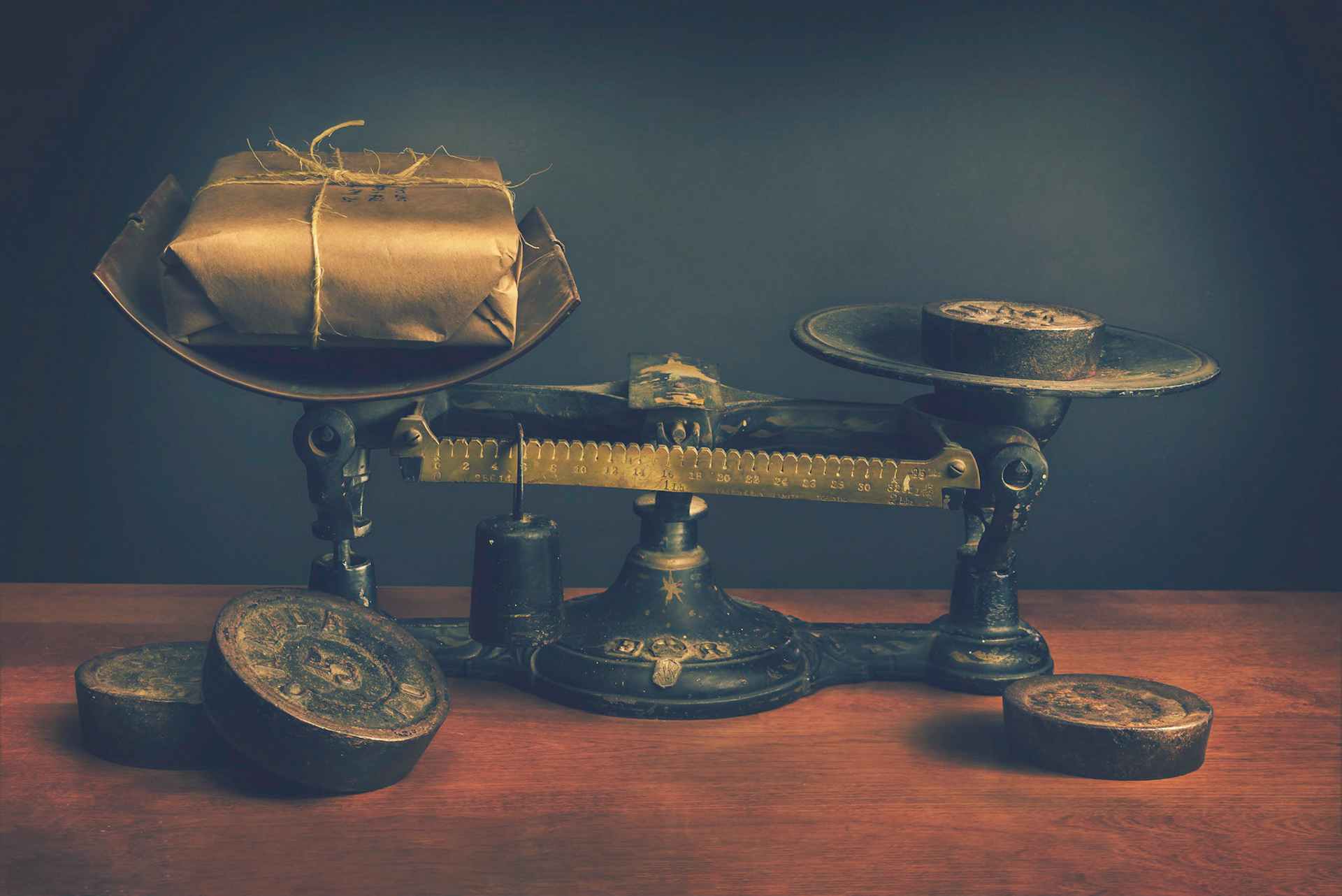 This is a lightpainting of an old post office weigh scale.Lightpainting, in this case, is where you use a flaslight to light segments of a subject using long exposures of multiple parts of a piece and then composite the pieces back together using photoshop.