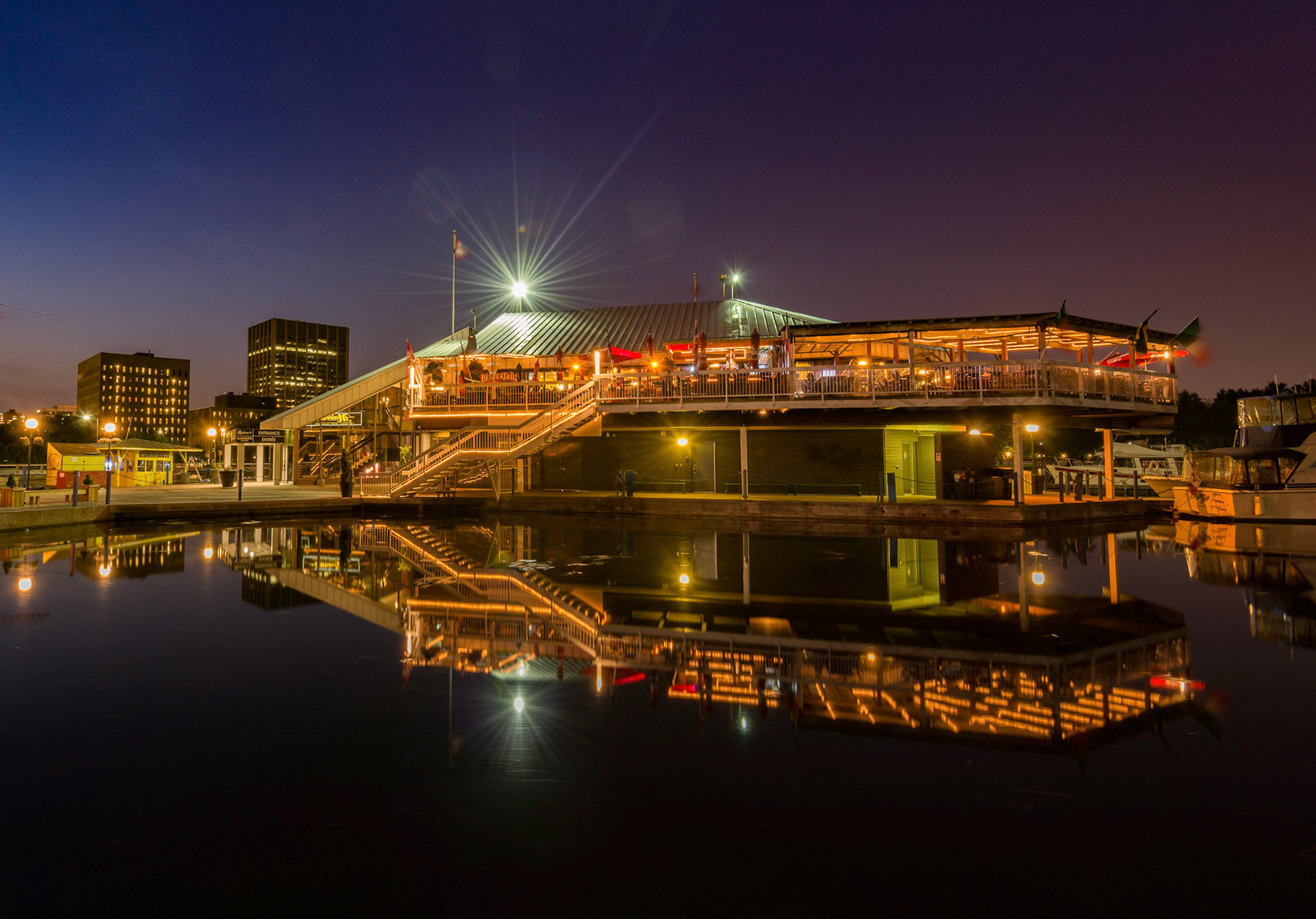 This is a multiple long exposure blend of the Pavilion at Dows Lake