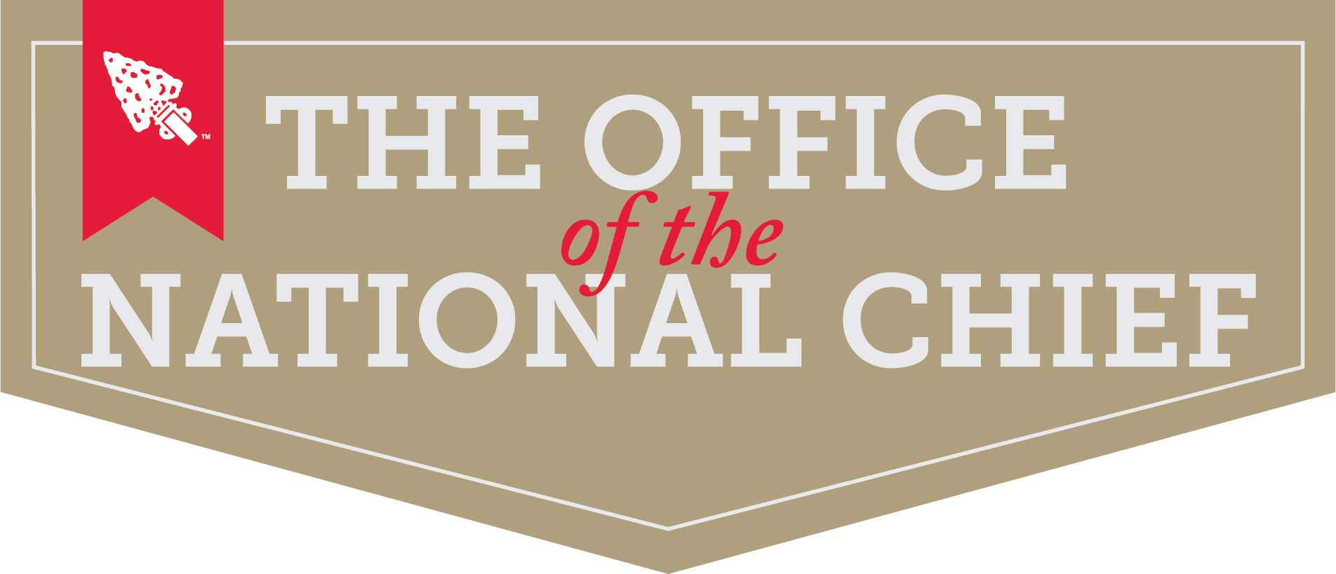 Email header created for the 2024 National Chief. The shape is derived from the patches members wear on their uniform pocket.