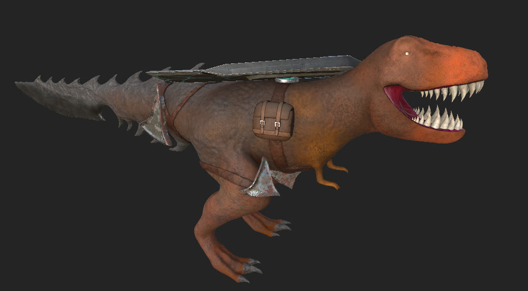 T_rex sword man textured (WIP)