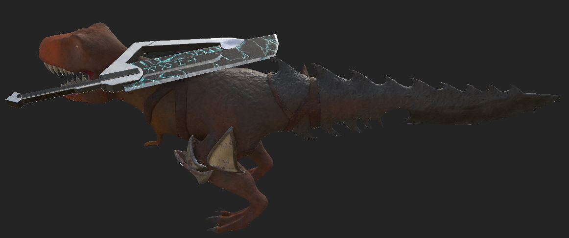 T_rex sword man textured (WIP)