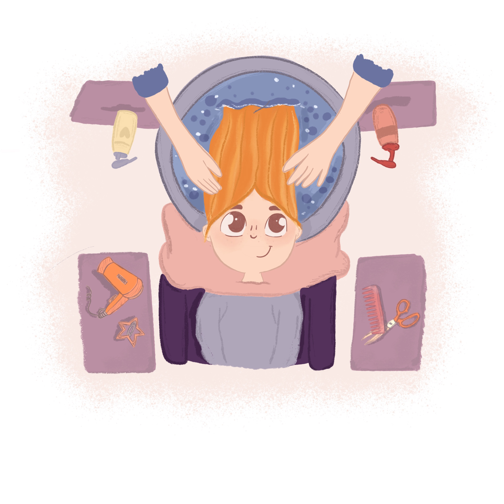 getting your hair washed