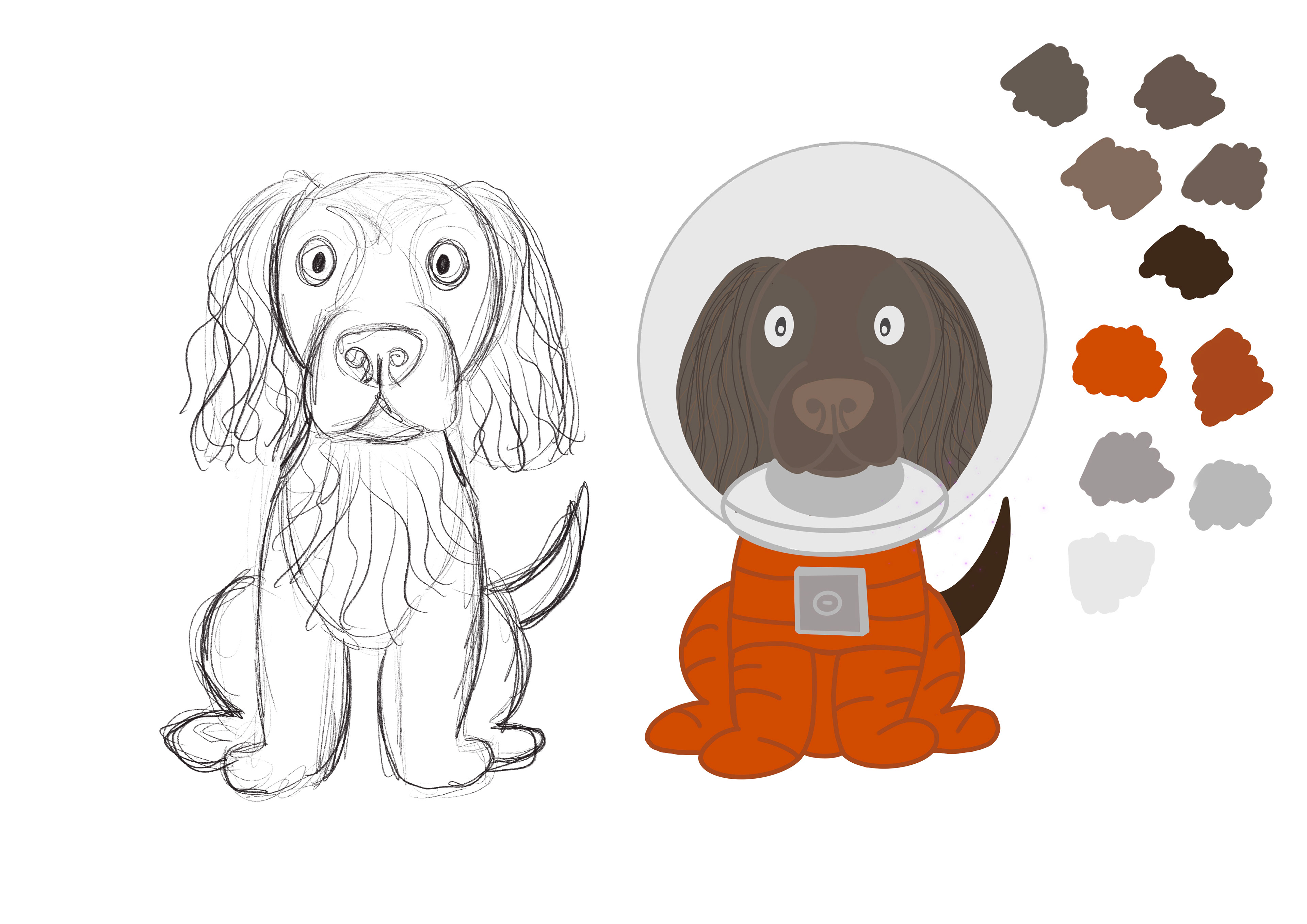 Marley in a spacesuit
