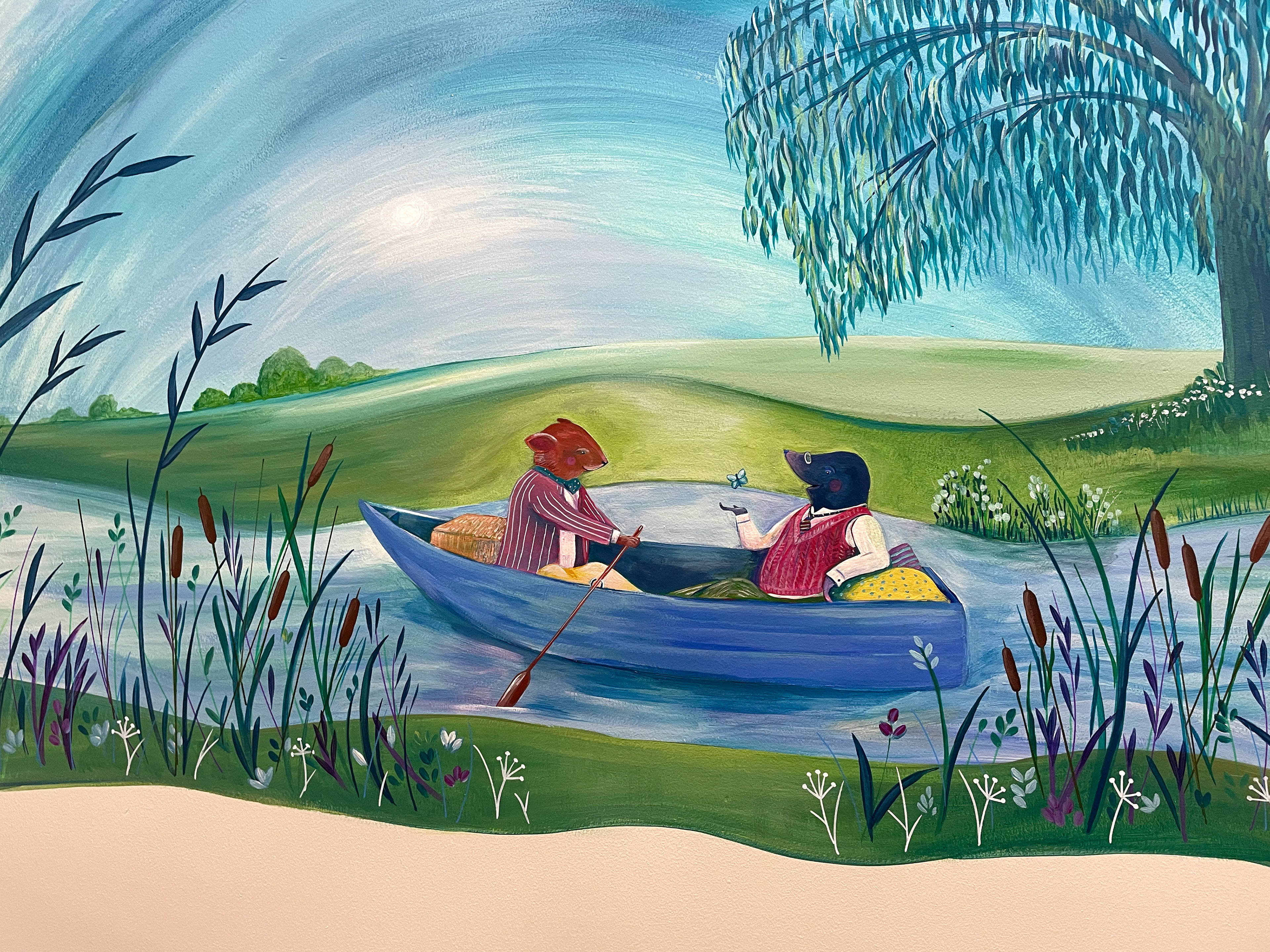 Window in the Willows Murals at Children's Orthotics, Burton Hospital