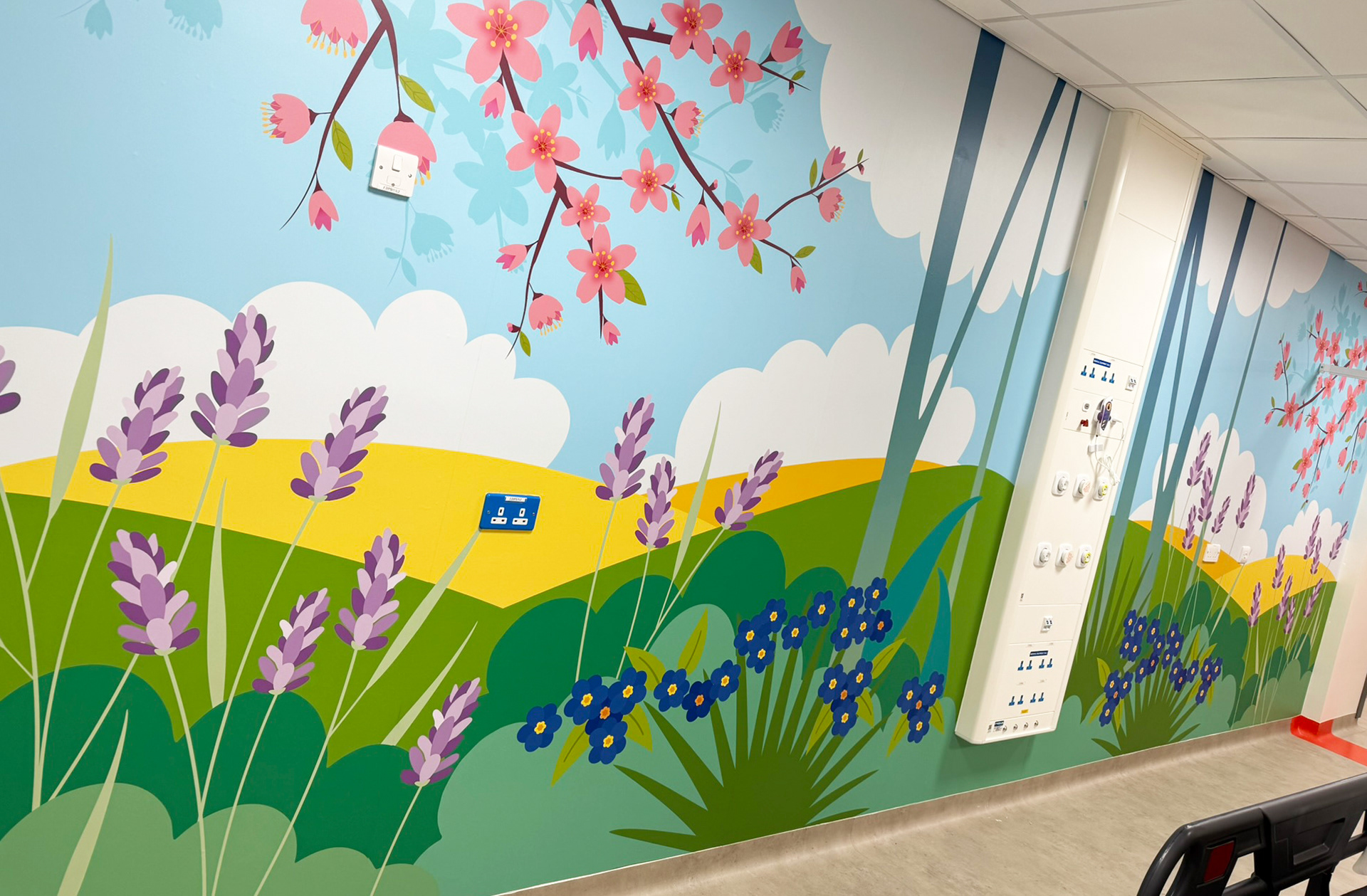 Nature theme in Children's Emergency Dept at MMUH