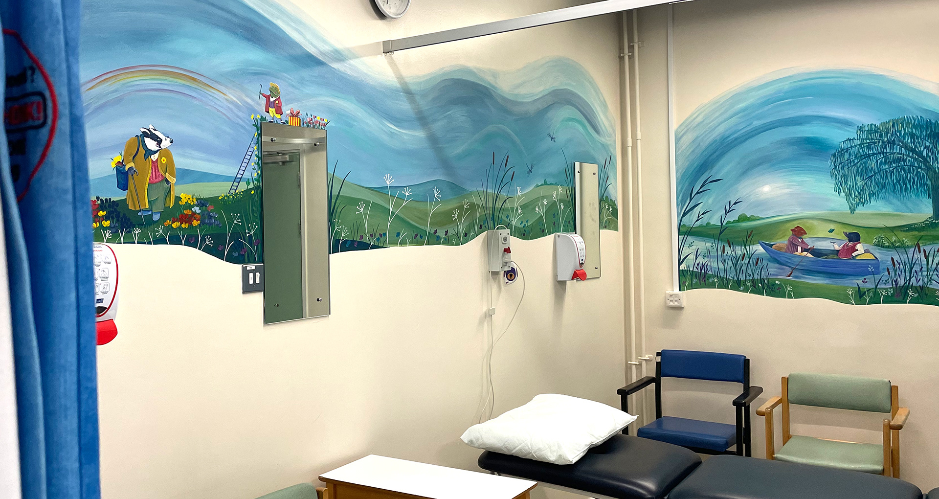 Window in the Willows Murals at Children's Orthotics, Burton Hospital
