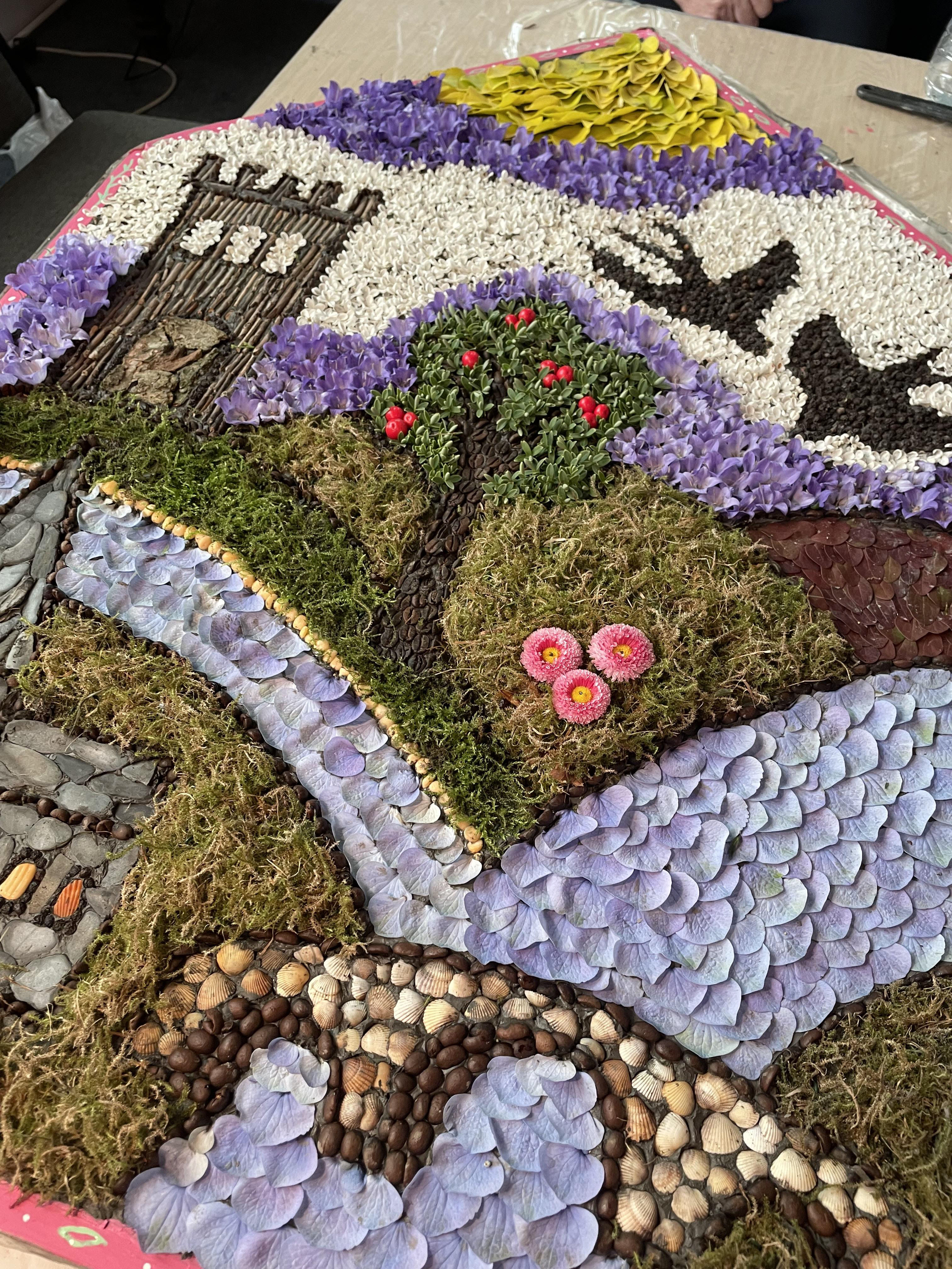 Detail of well dressing
