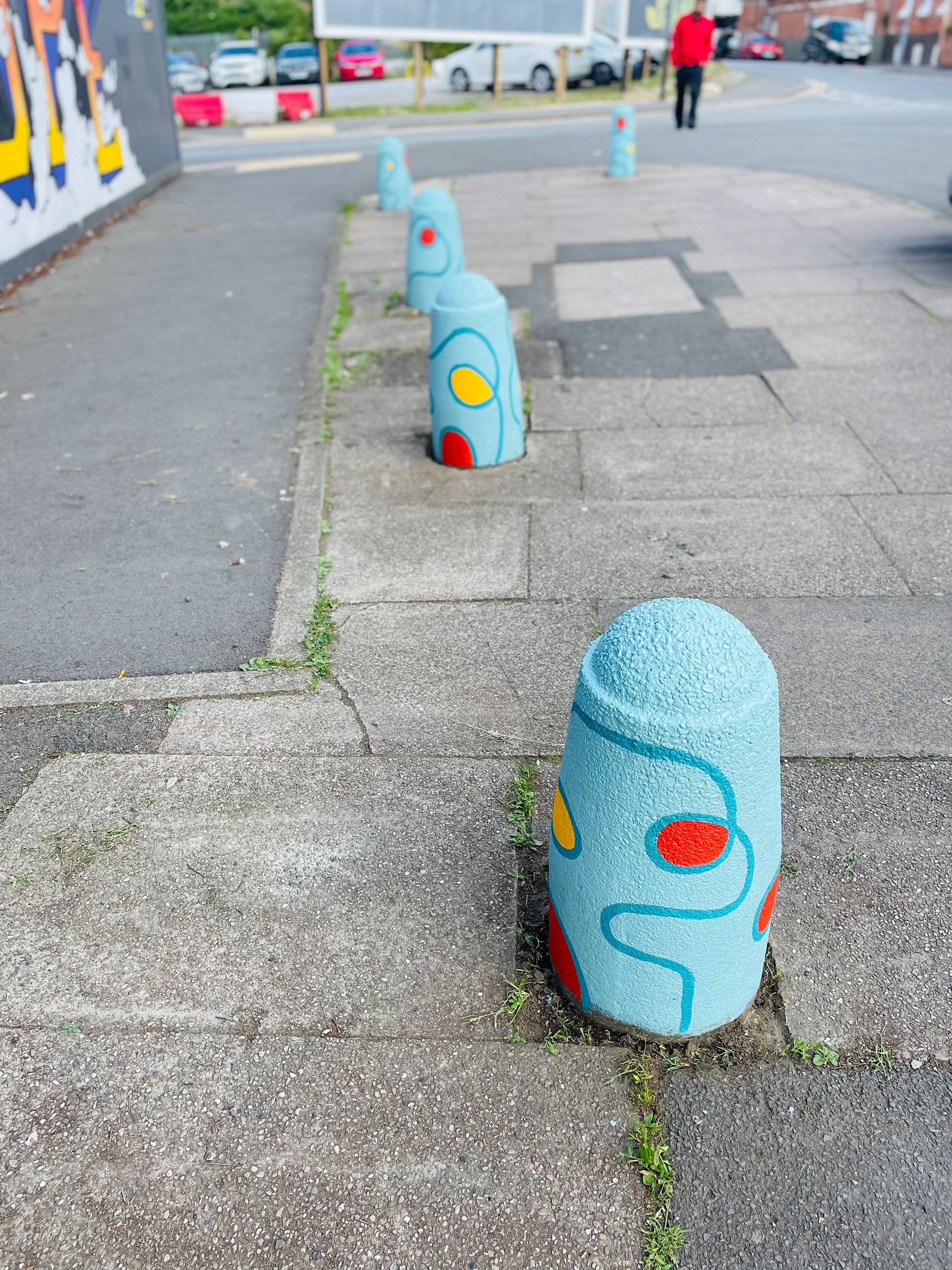 Hand painted bollards