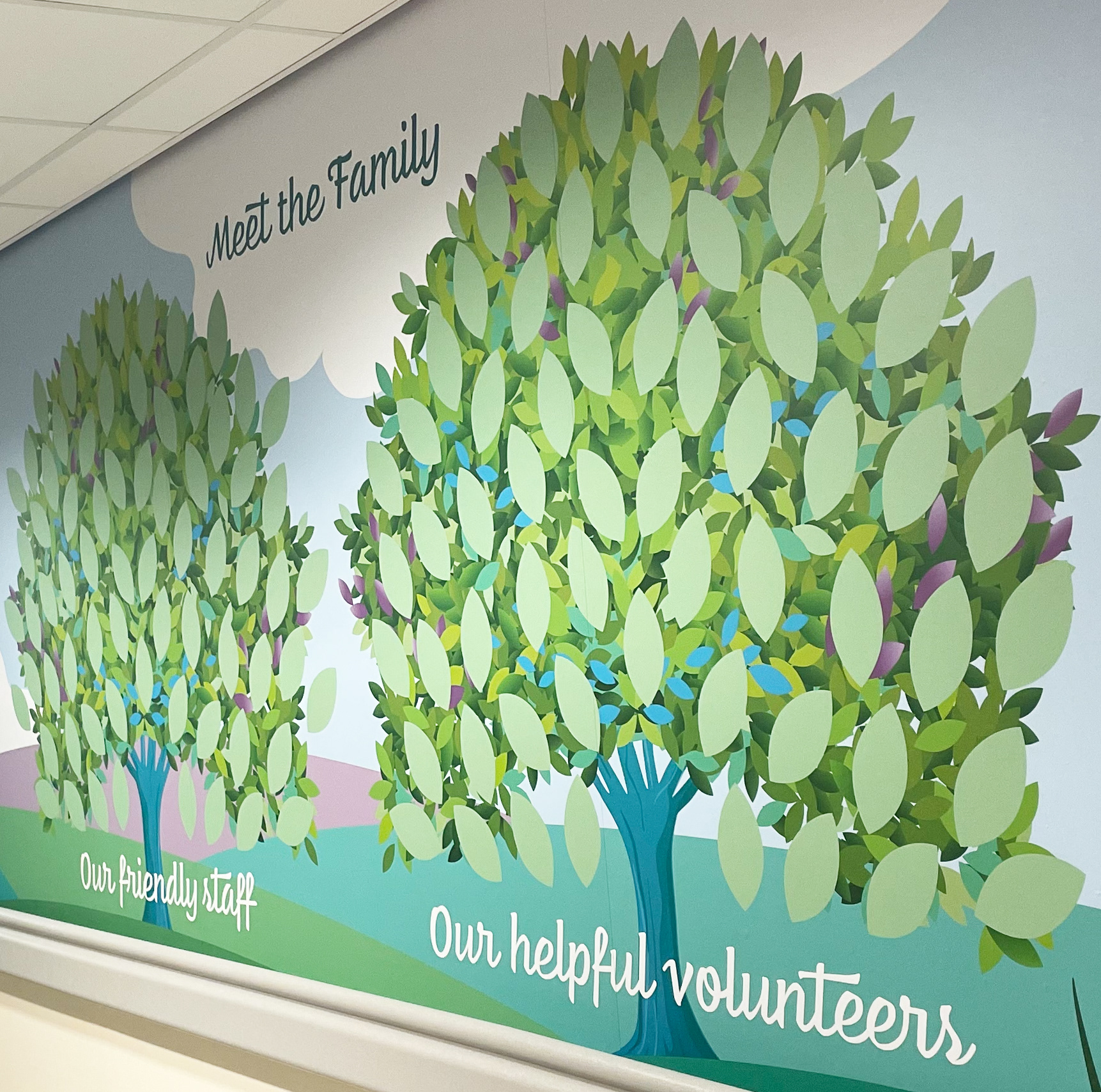 Meet the family mural wall