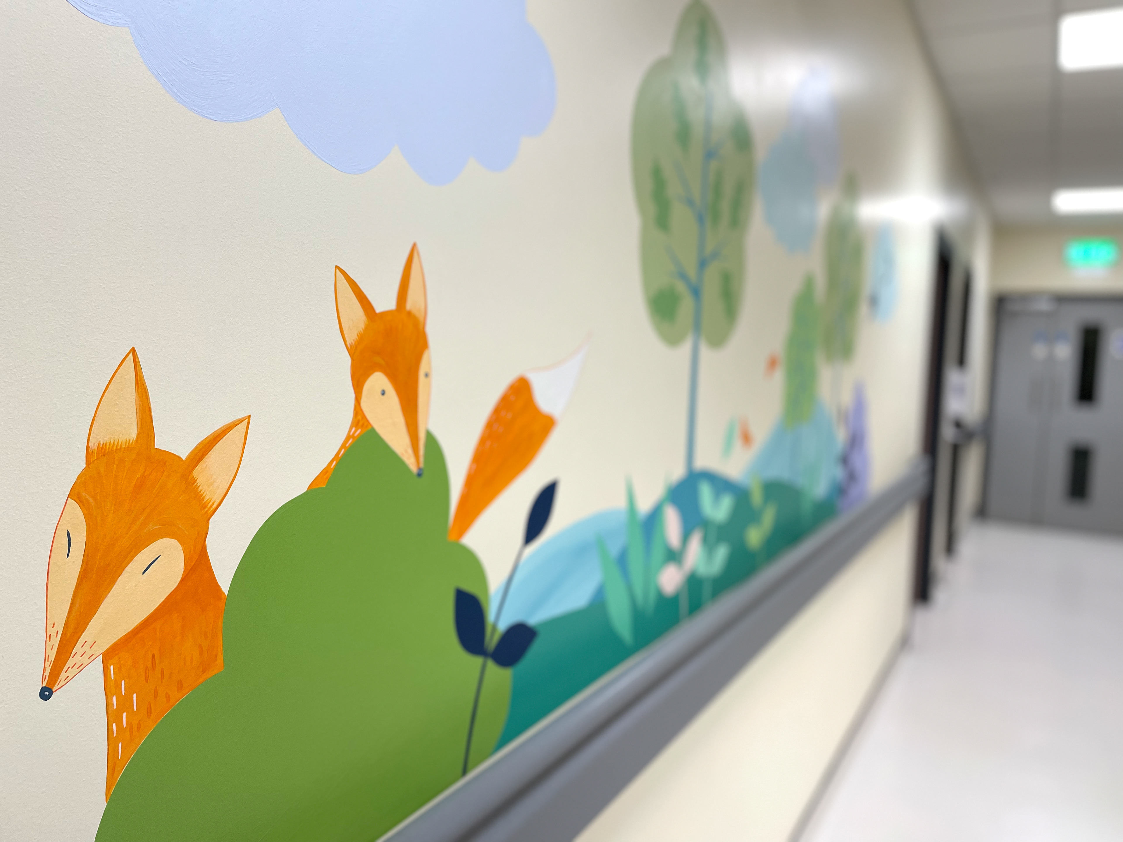 Mural in Childrens Outpatients Queens Hospital Burton