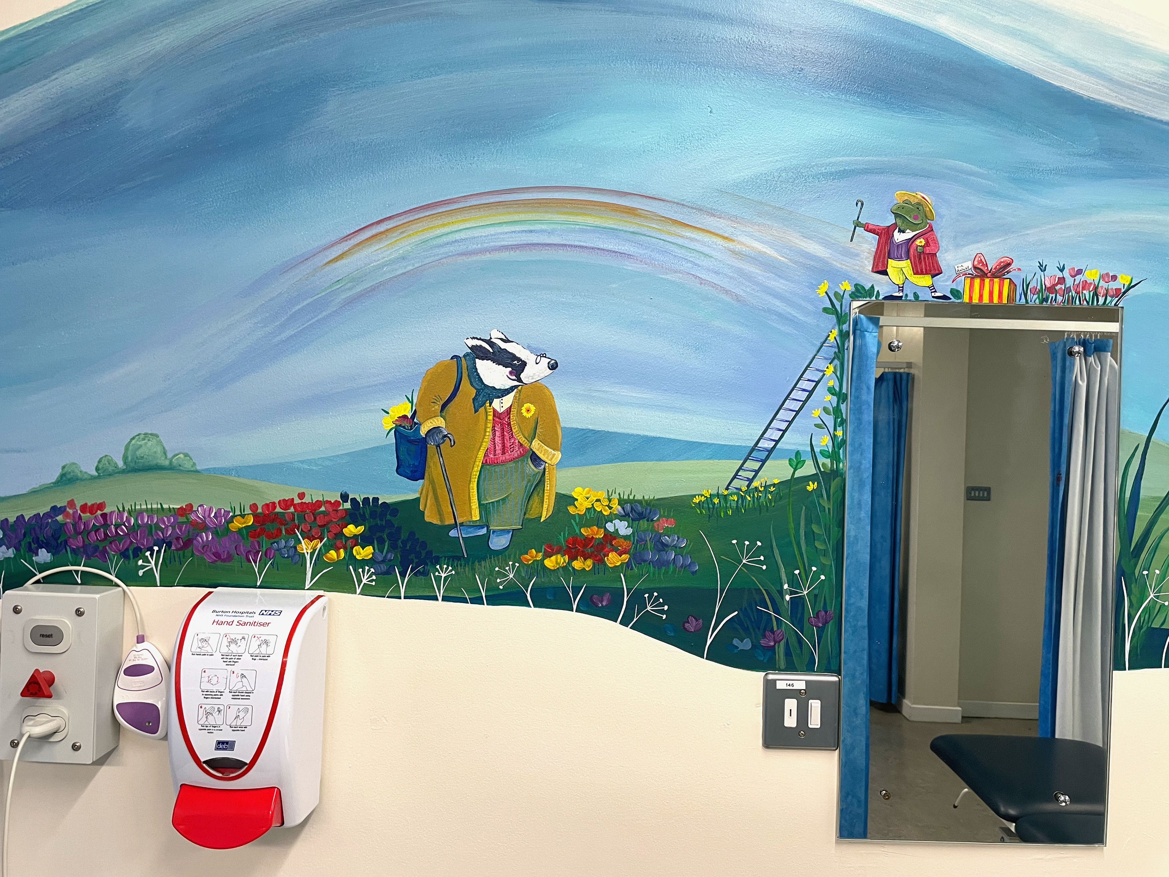 Window in the Willows Murals at Children's Orthotics, Burton Hospital