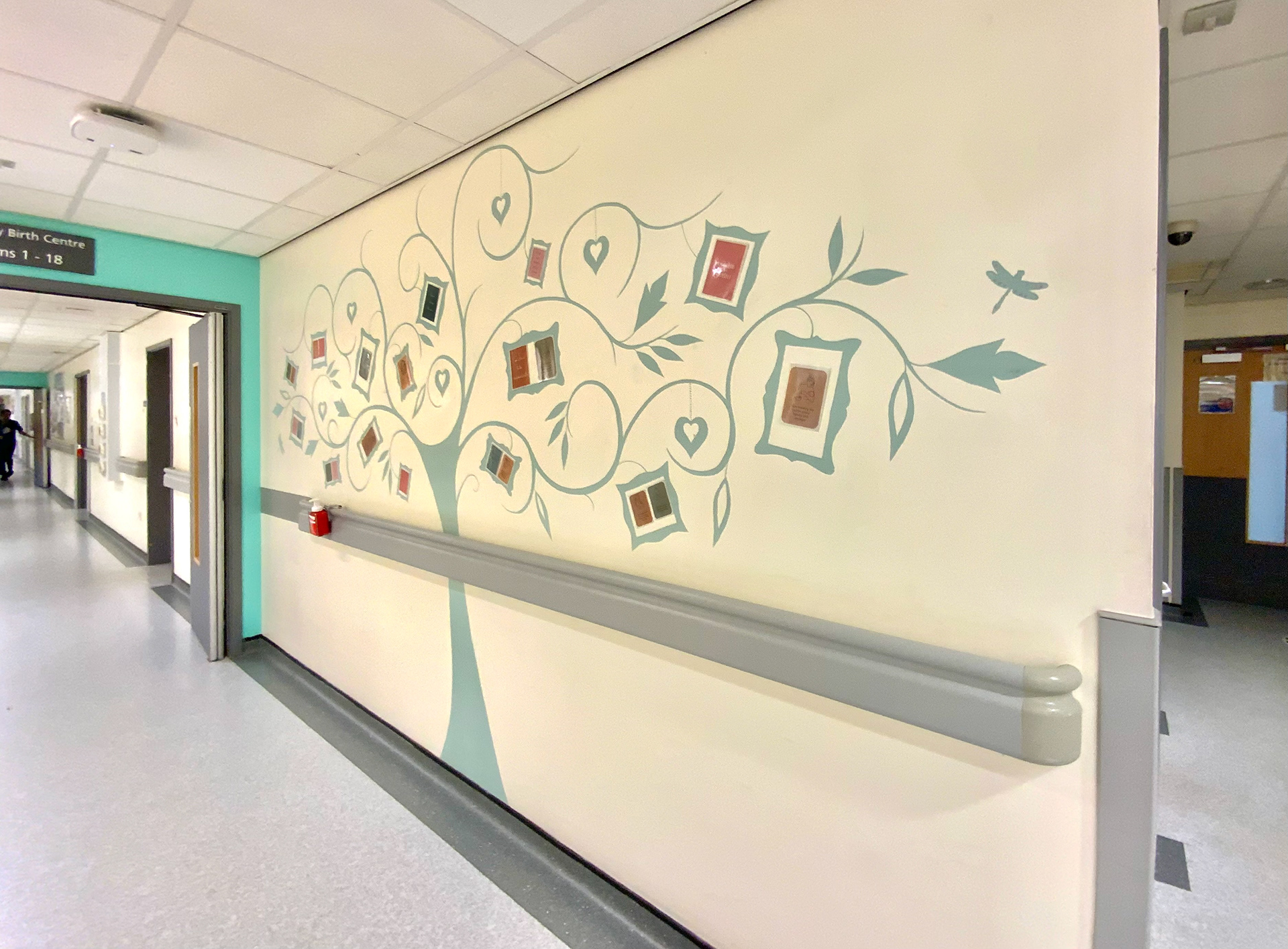 Labour Ward Corridor Staff 'Thank You' Tree   Derby Royal Hospital 