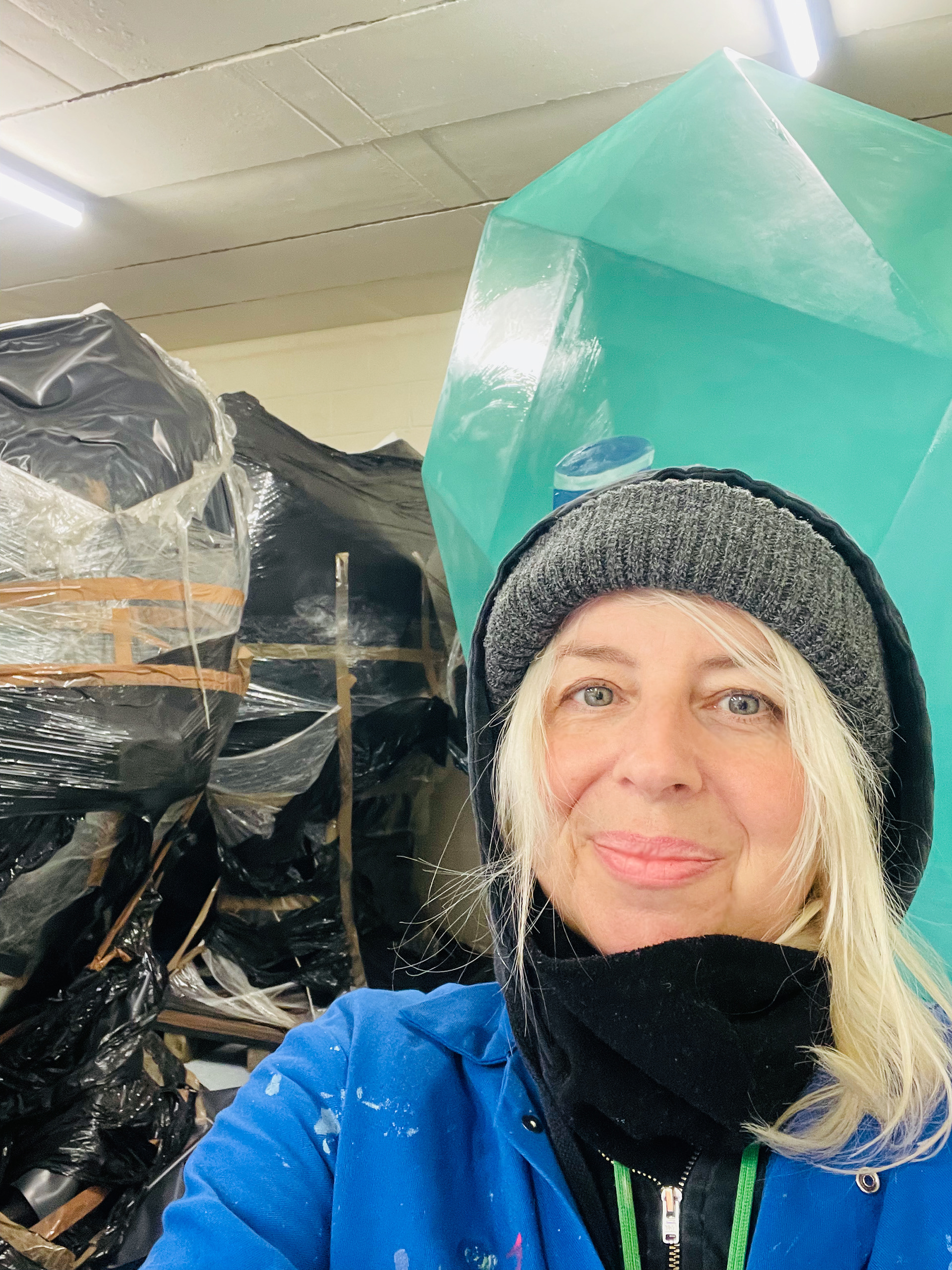 Lynne at the Making Trails Sculpture Studio