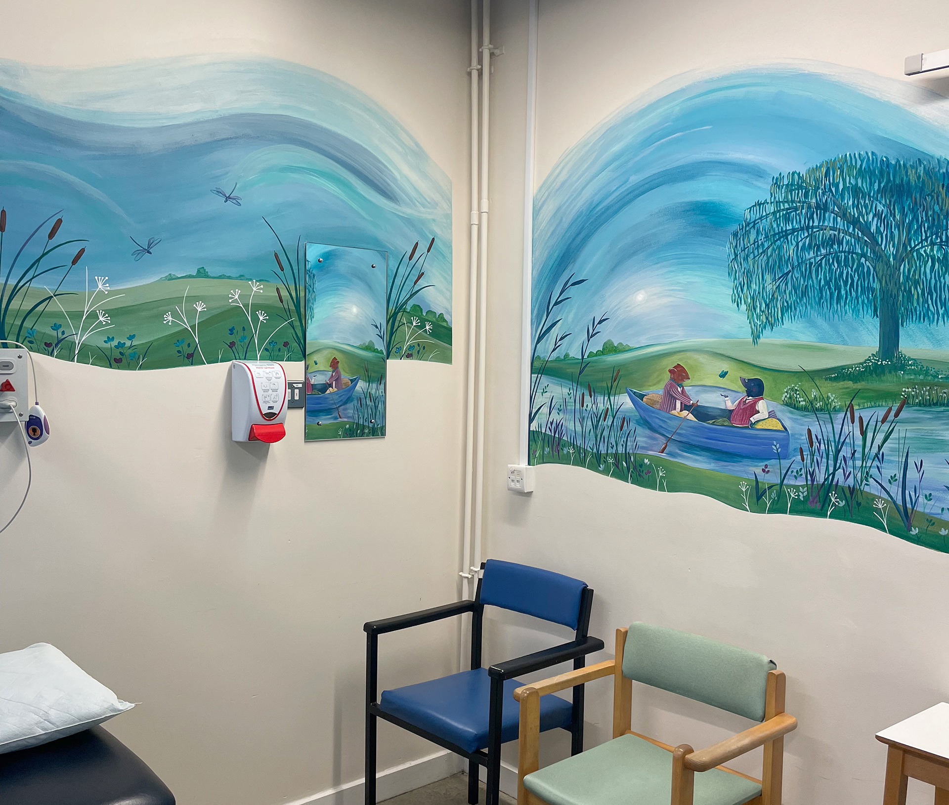 Window in the Willows Murals at Children's Orthotics, Burton Hospital