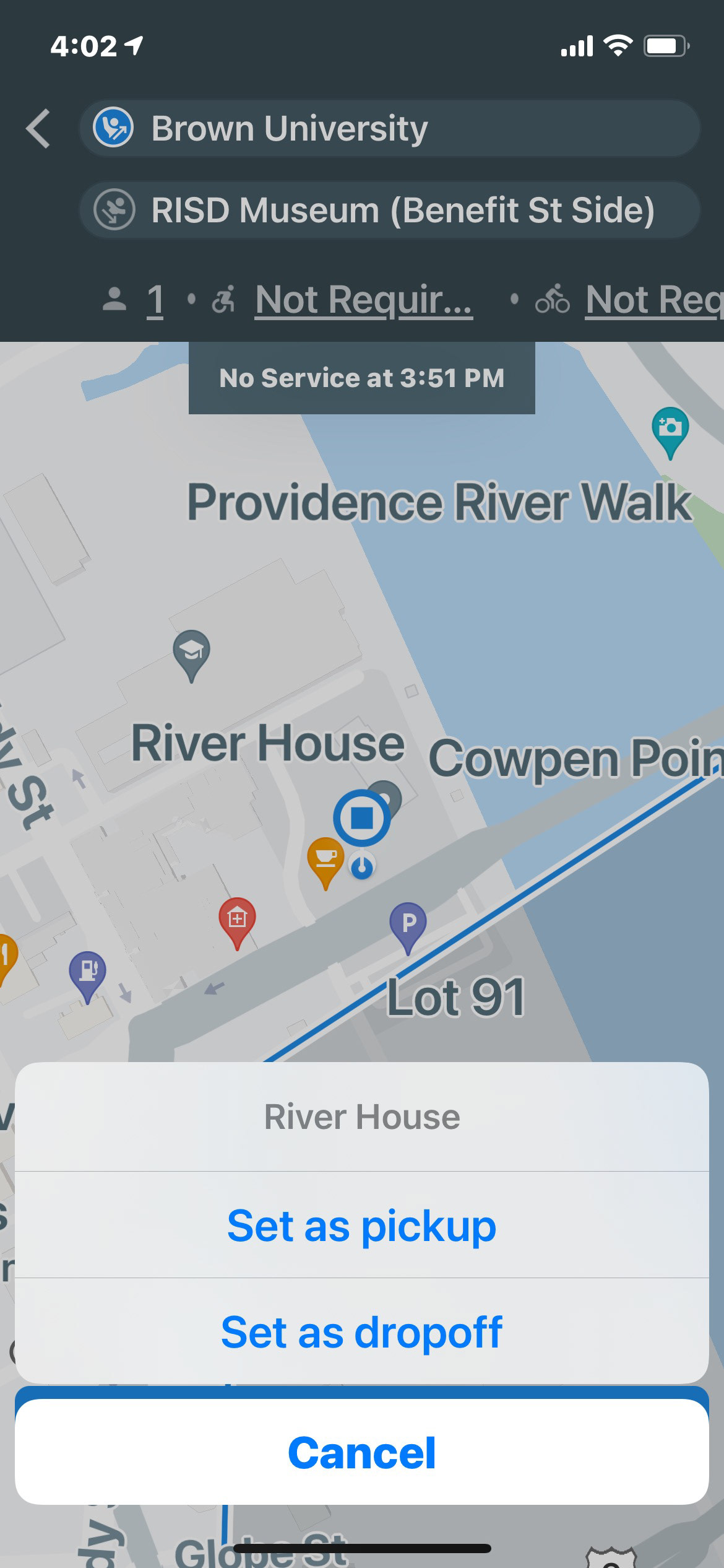 RISD Rides - Select Location