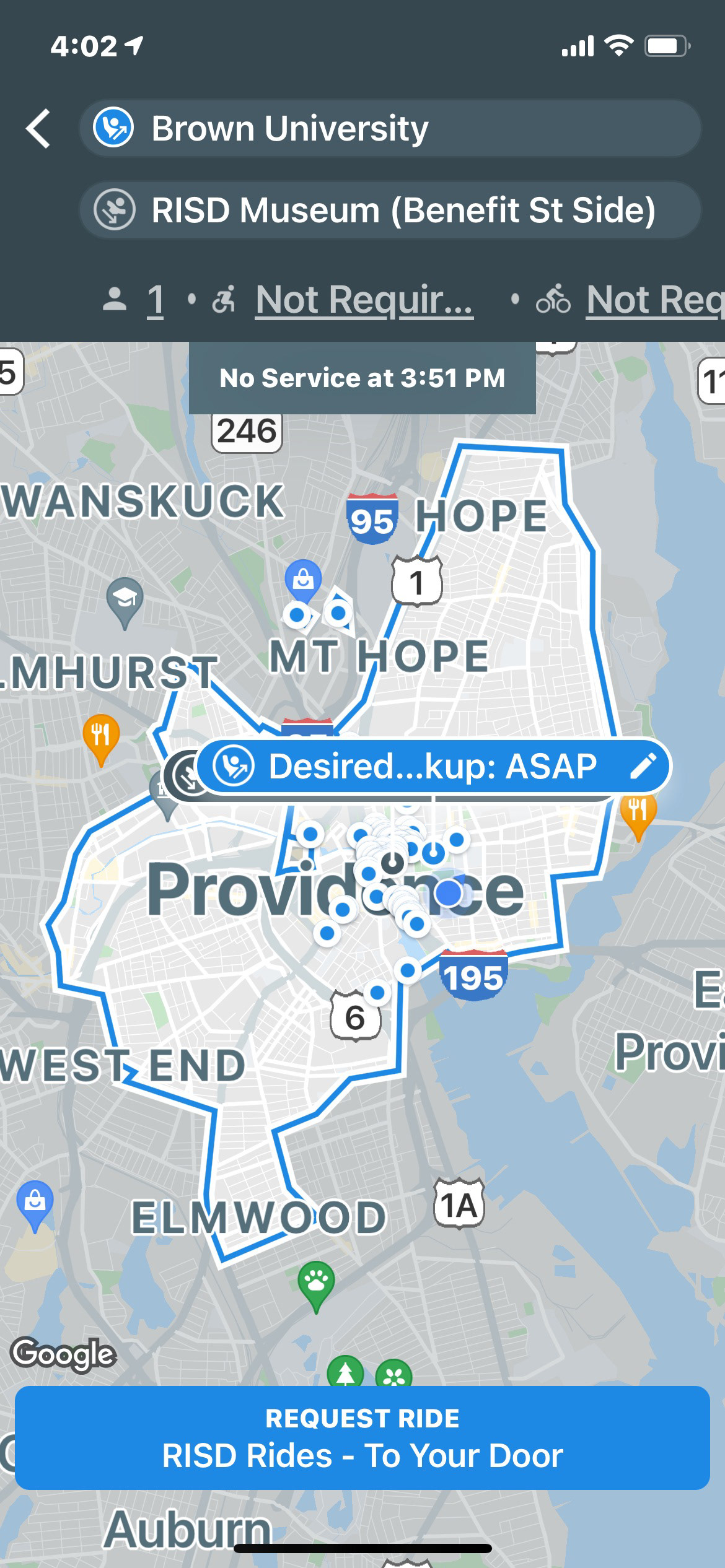 RISD Rides - Map