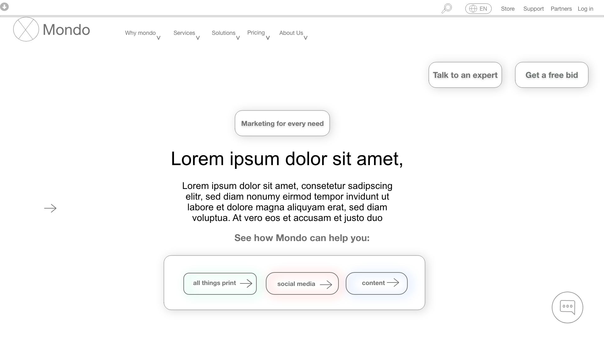 STEP 3: Wireframe option 2