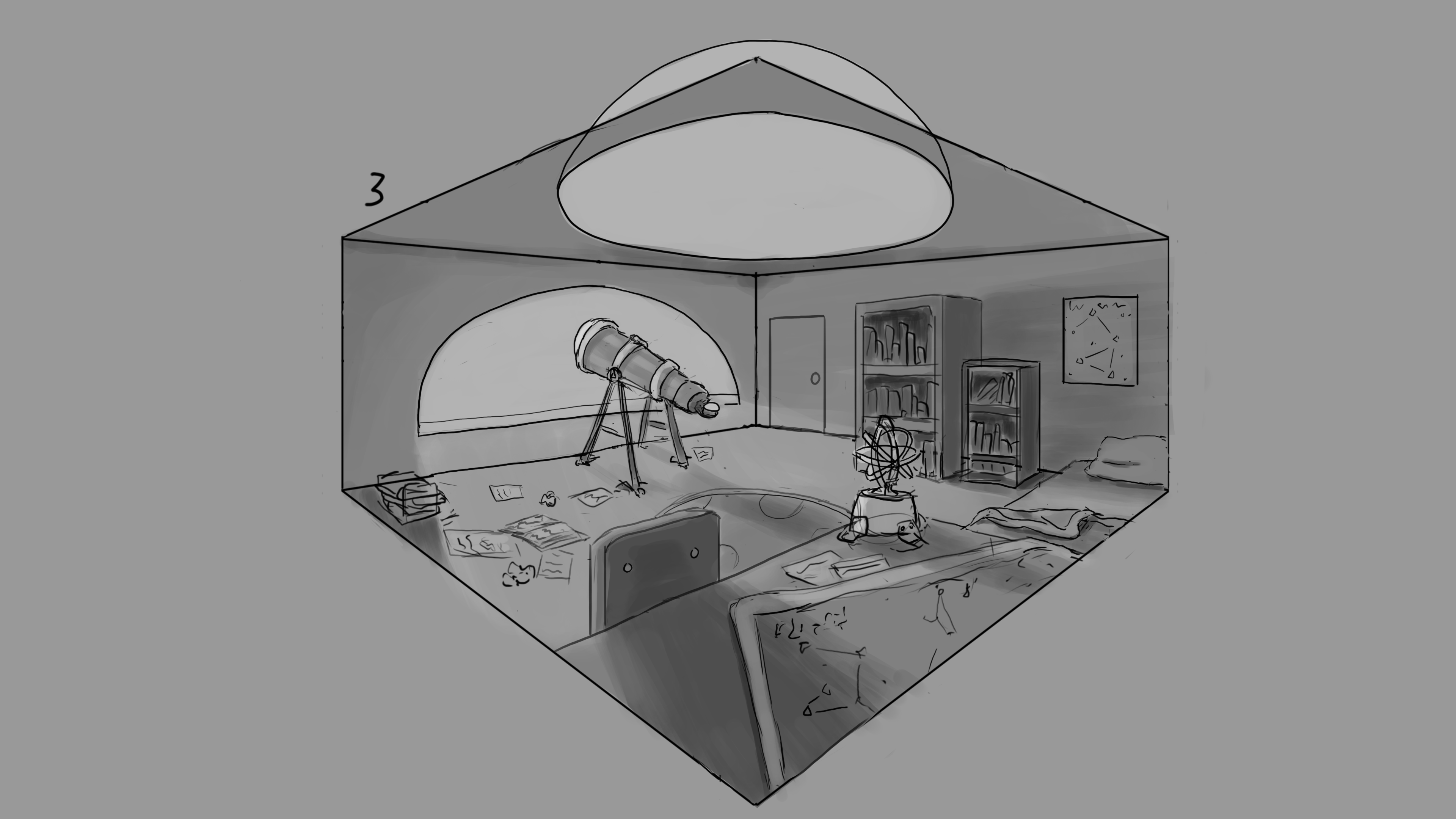 Moved some furniture around while pushing for some sharper details