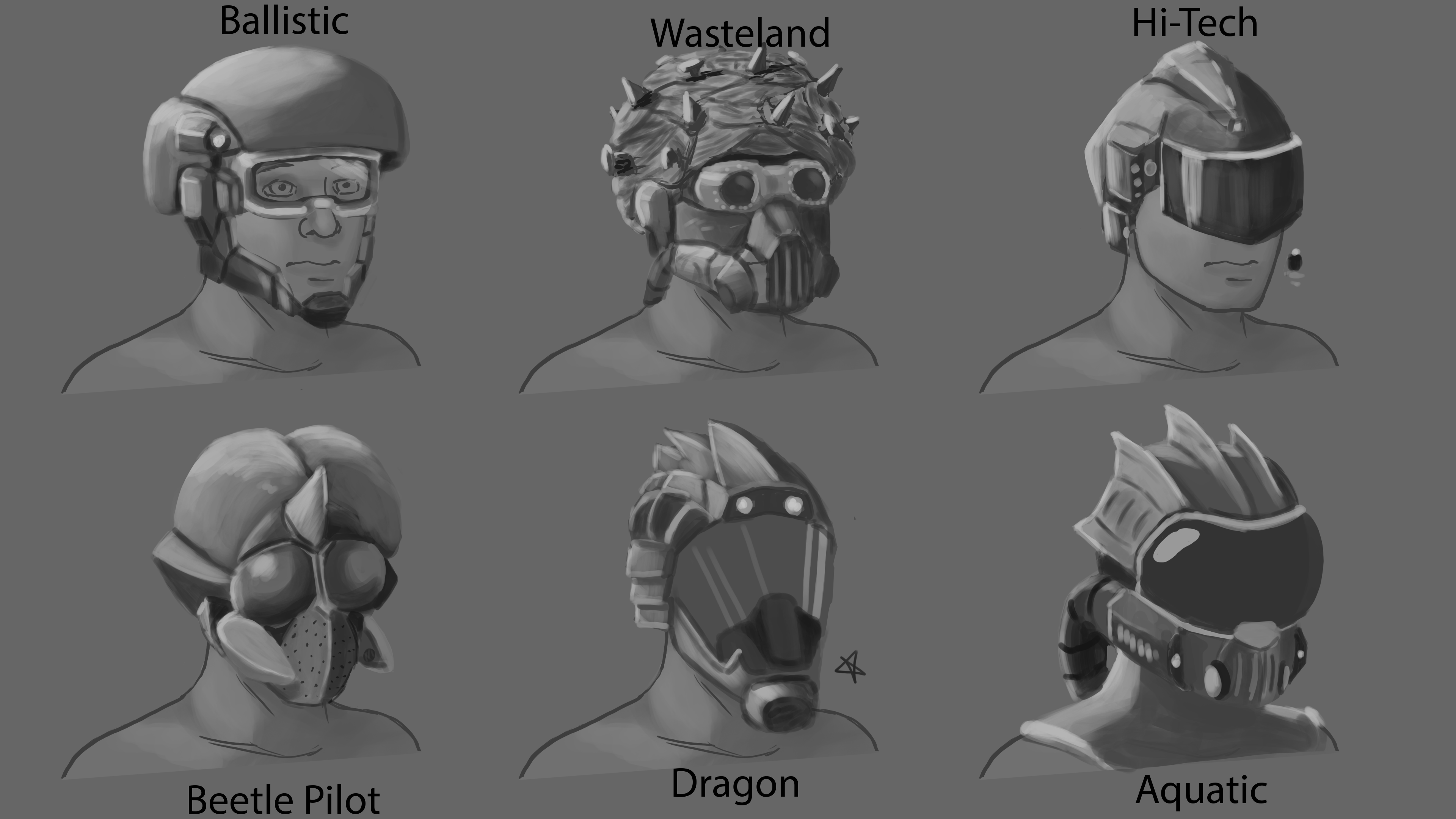 Using feedback, I pushed the ideas a little further to make each one more distinct
