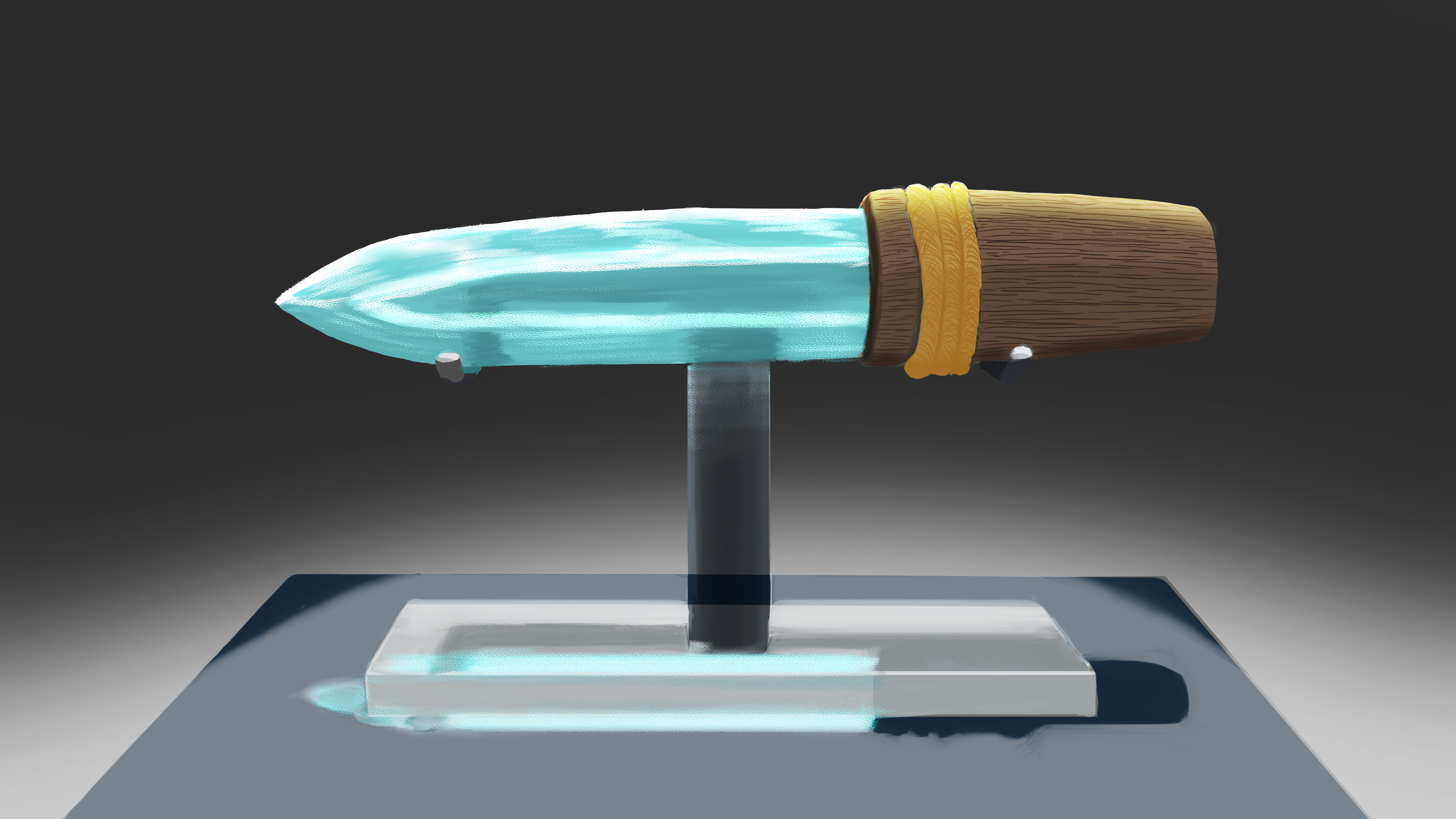 Initial color/render, with a focus on material properties